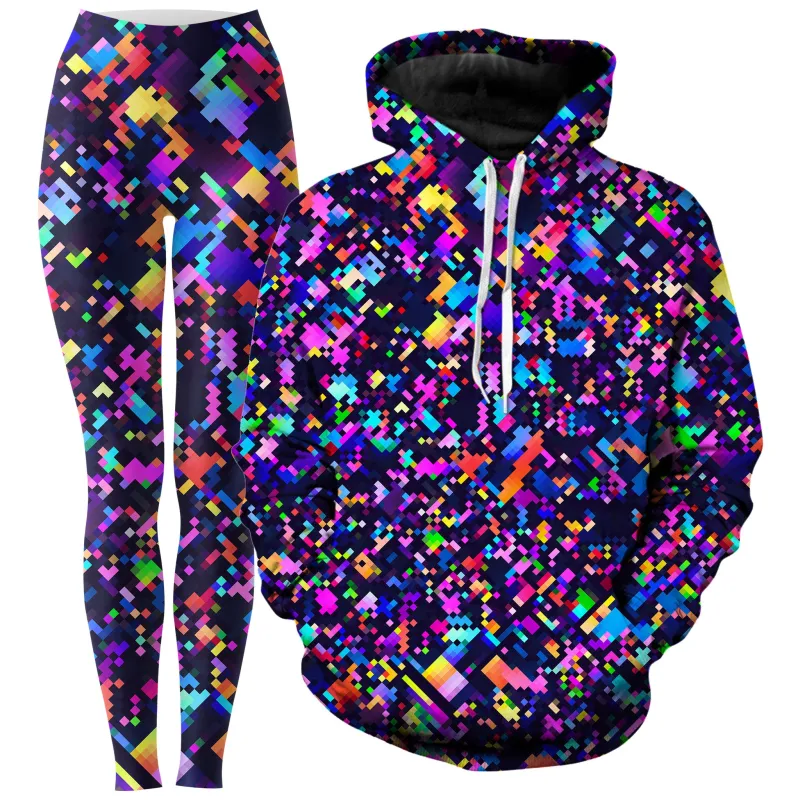 8-Bit Confetti Hoodie and Leggings Combo sold by iEDM