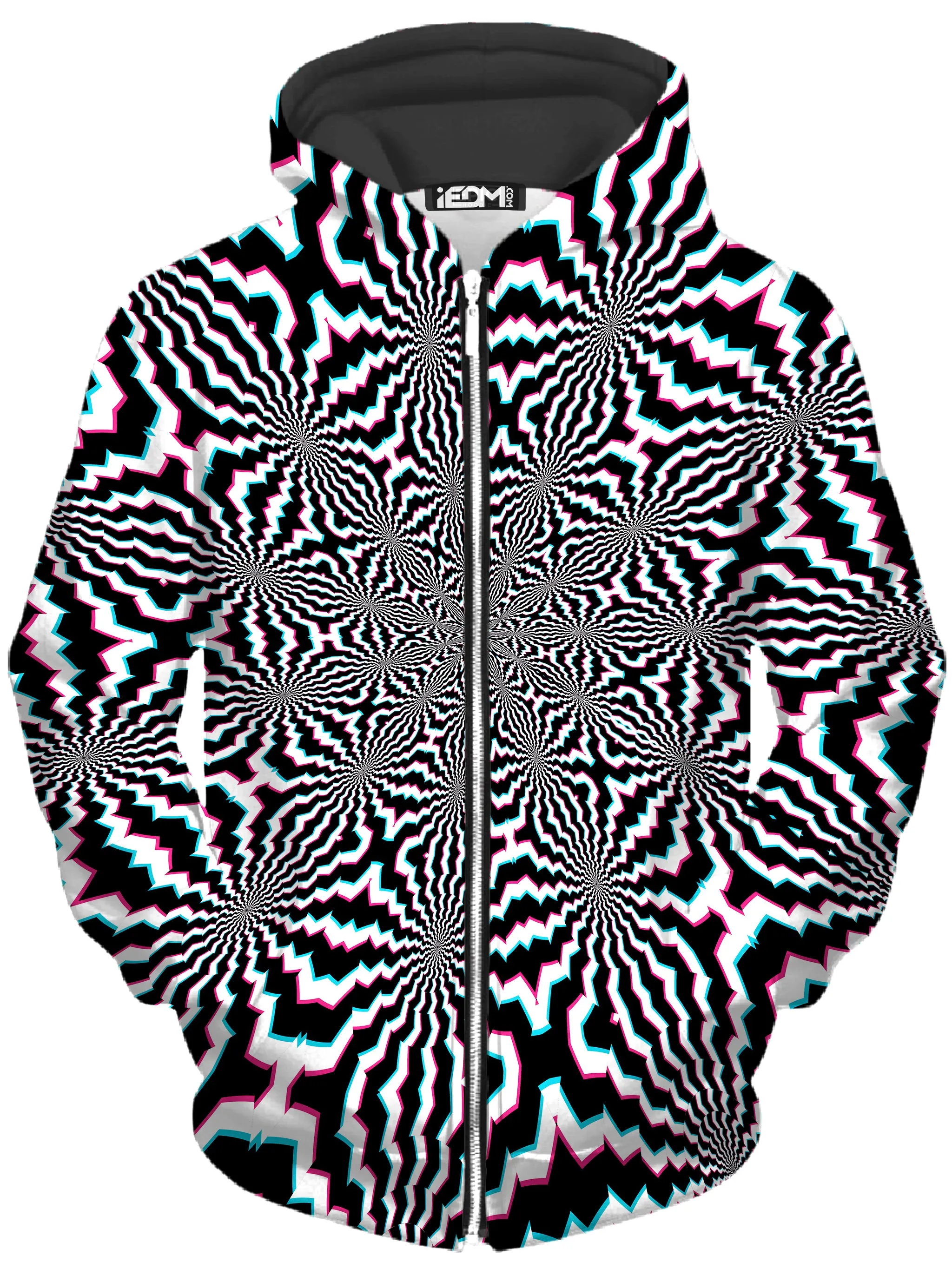 Fractal Ripples Zip-Up Hoodie and Joggers Combo sold by iEDM product image thumbnail 2