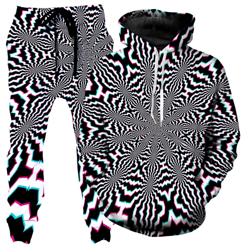 Fractal Ripples Hoodie and Joggers Combo sold by iEDM