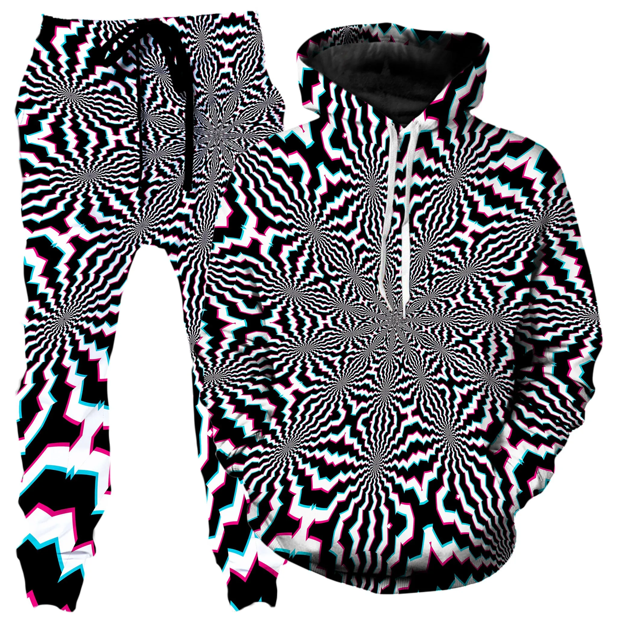 Fractal Ripples Hoodie and Joggers Combo sold by iEDM