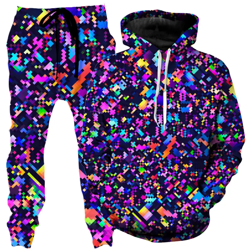 8-Bit Confetti Hoodie and Joggers Combo sold by iEDM