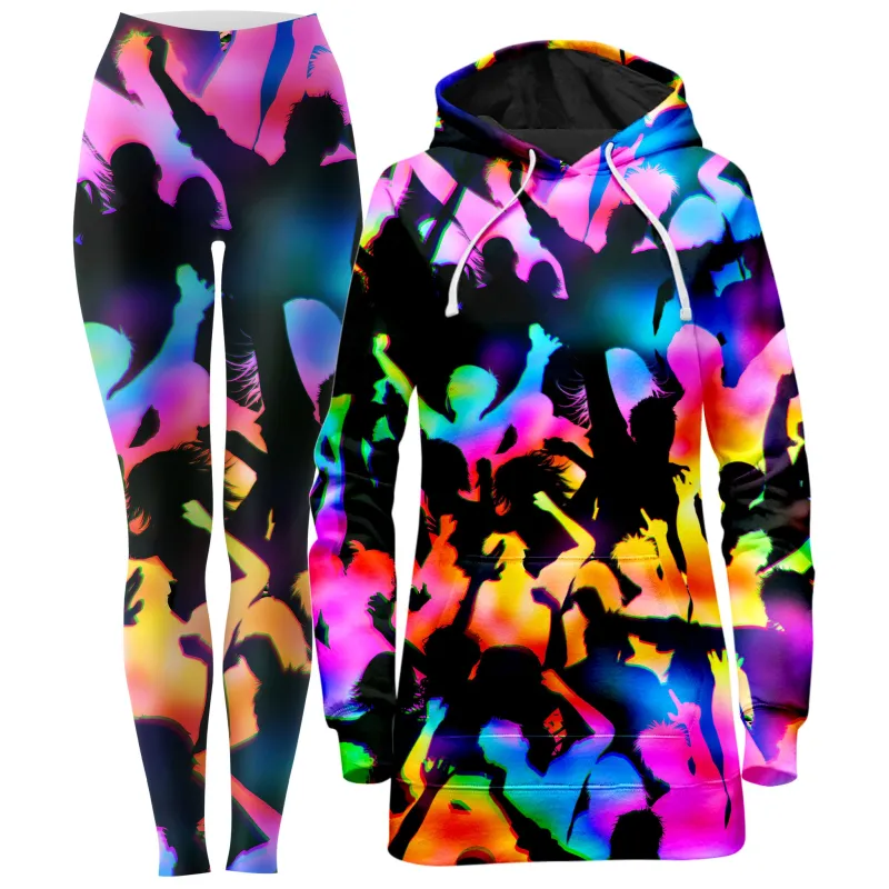 Good Vibes Hoodie Dress and Leggings Combo sold by iEDM