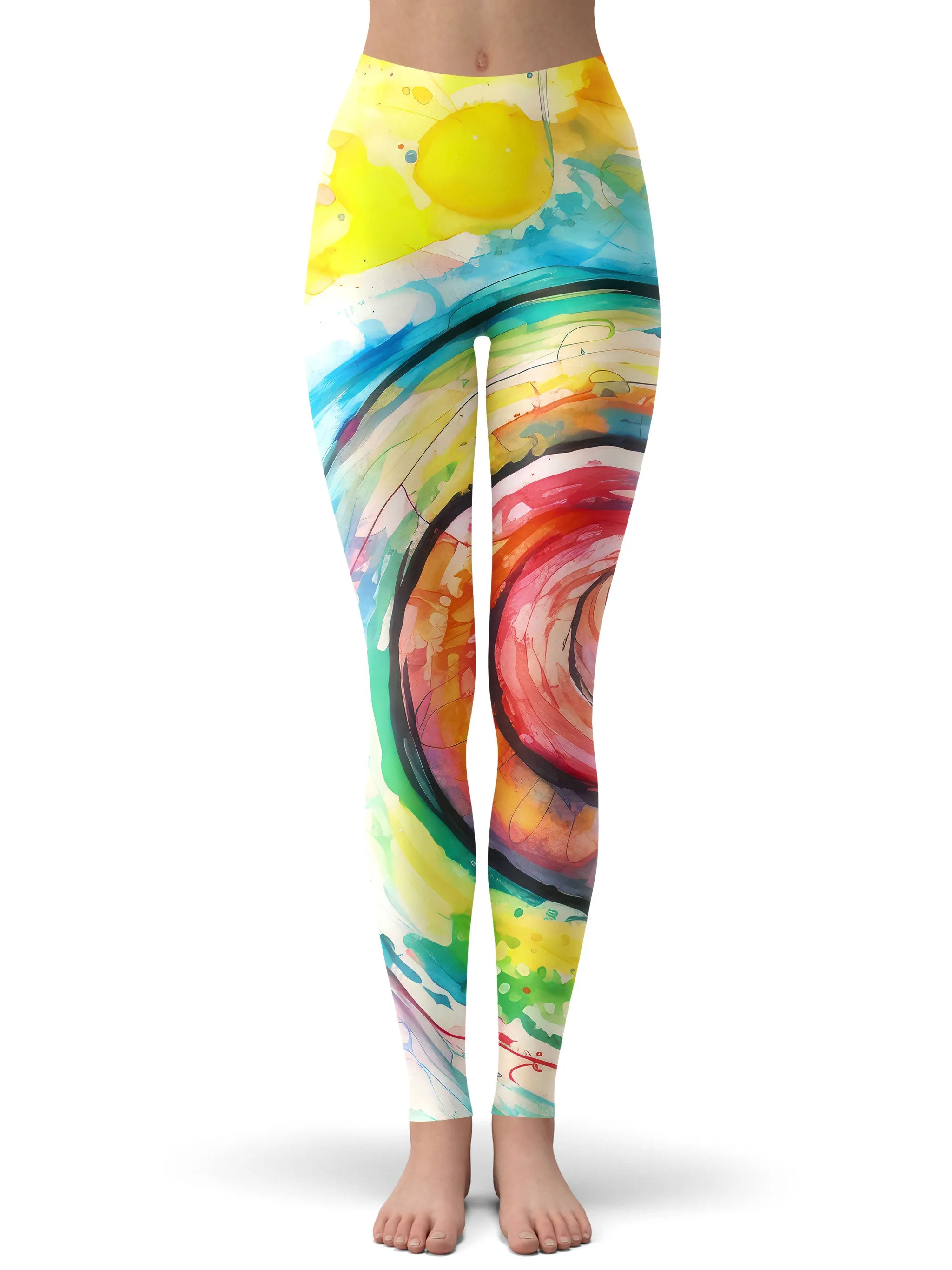 Water Color Swirl Leggings sold by iEDM