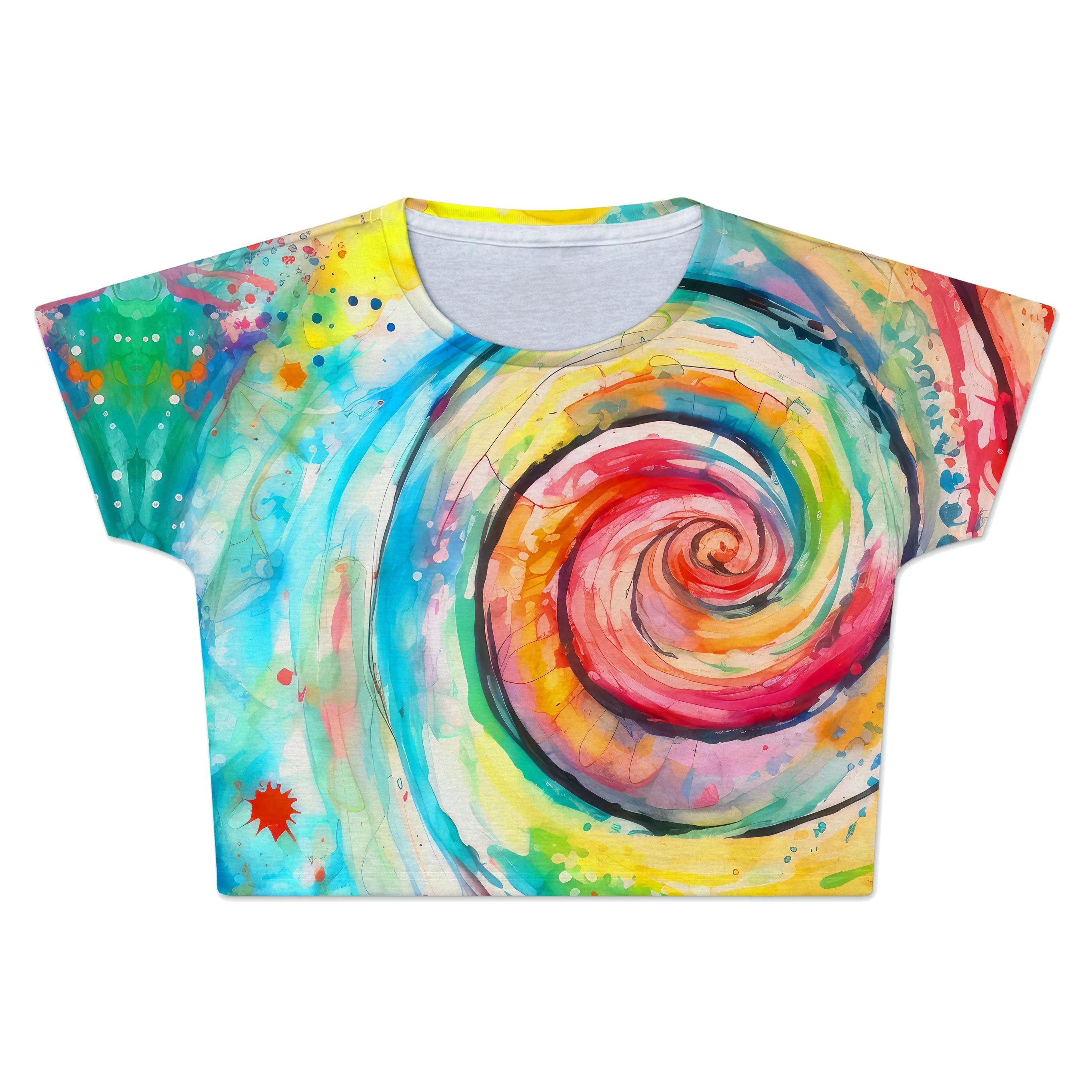 Water Color Swirl Crop Tee sold by iEDM