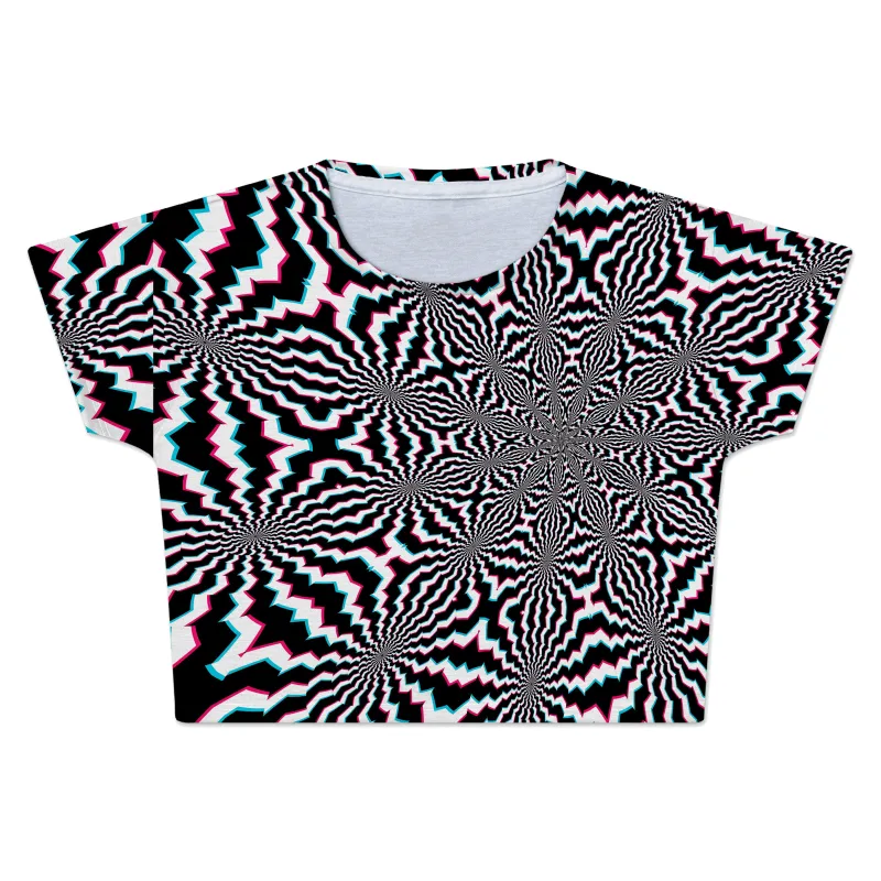 Fractal Ripples Crop Tee sold by iEDM
