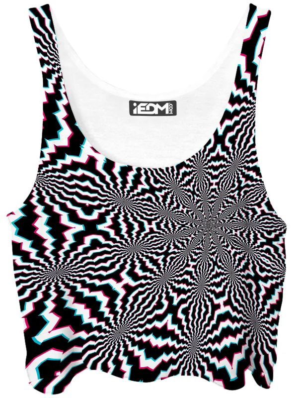 Fractal Ripples Crop Top sold by iEDM