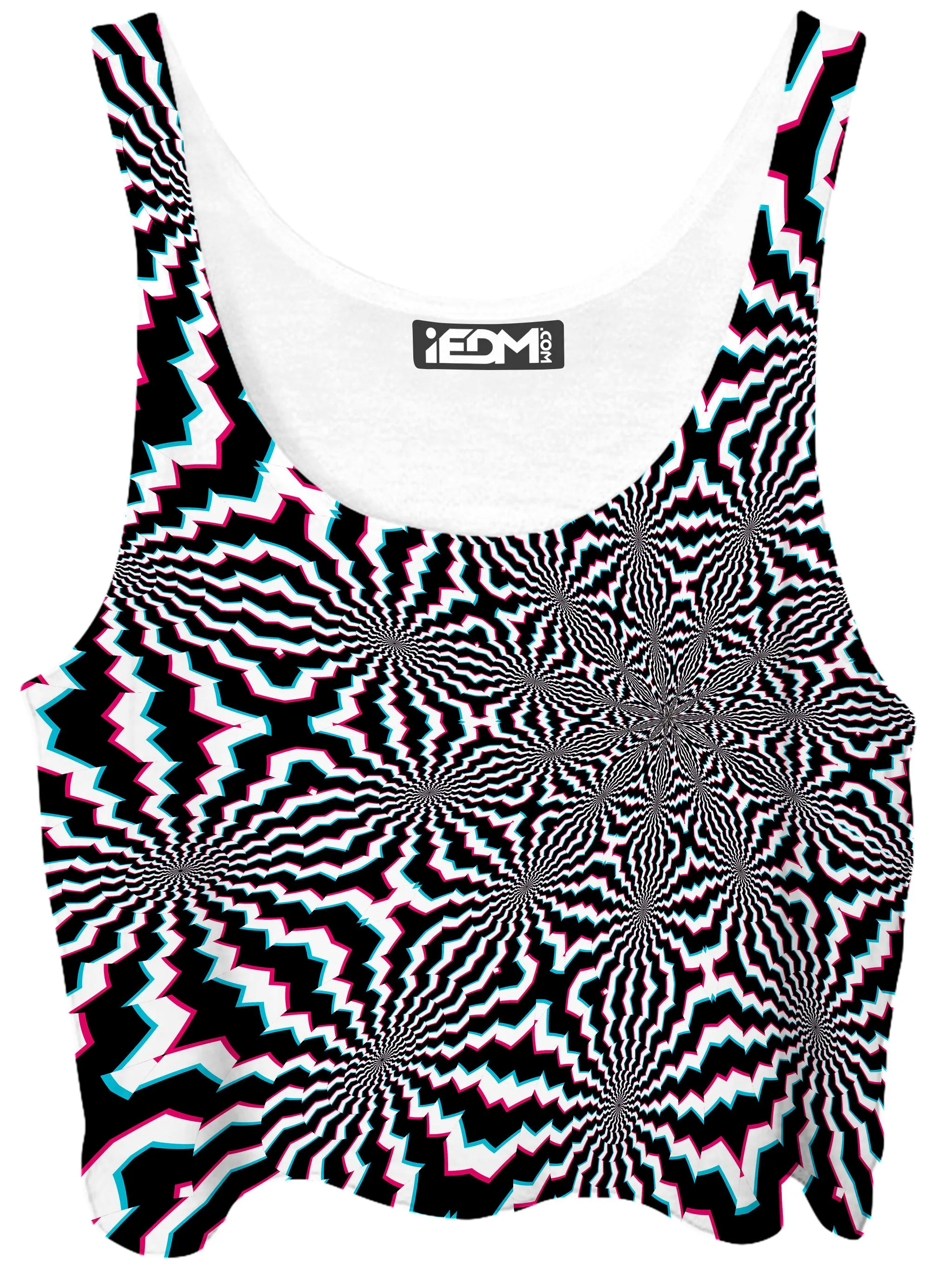 Fractal Ripples Crop Top sold by iEDM