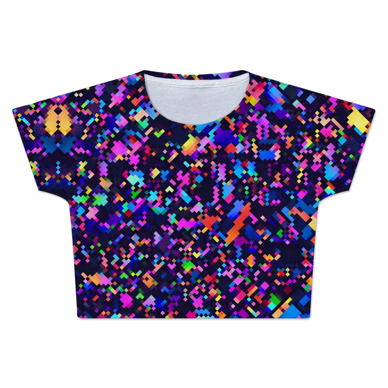 8-Bit Confetti Crop Tee sold by iEDM