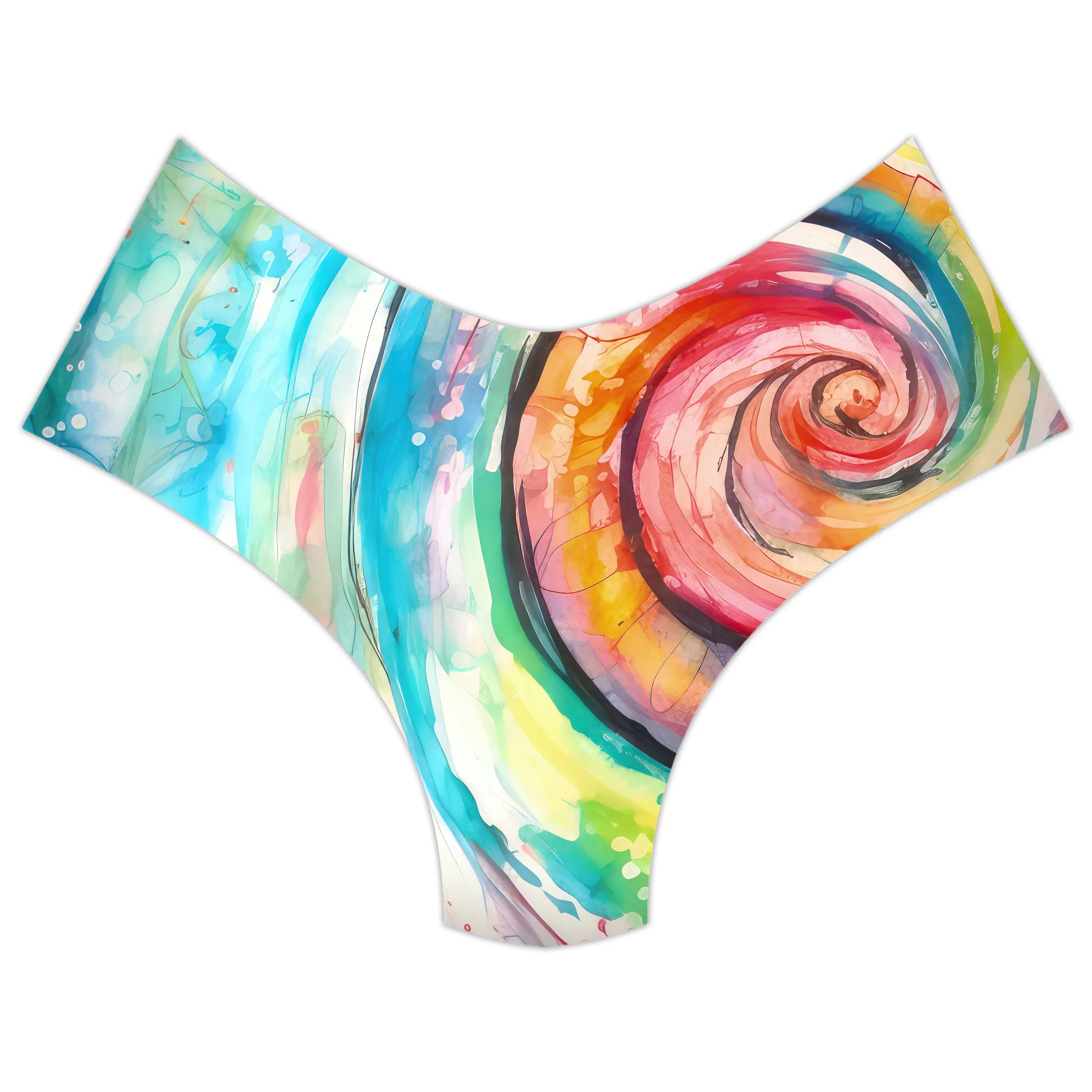 Water Color Swirl Booty Shorts sold by iEDM product image thumbnail 3