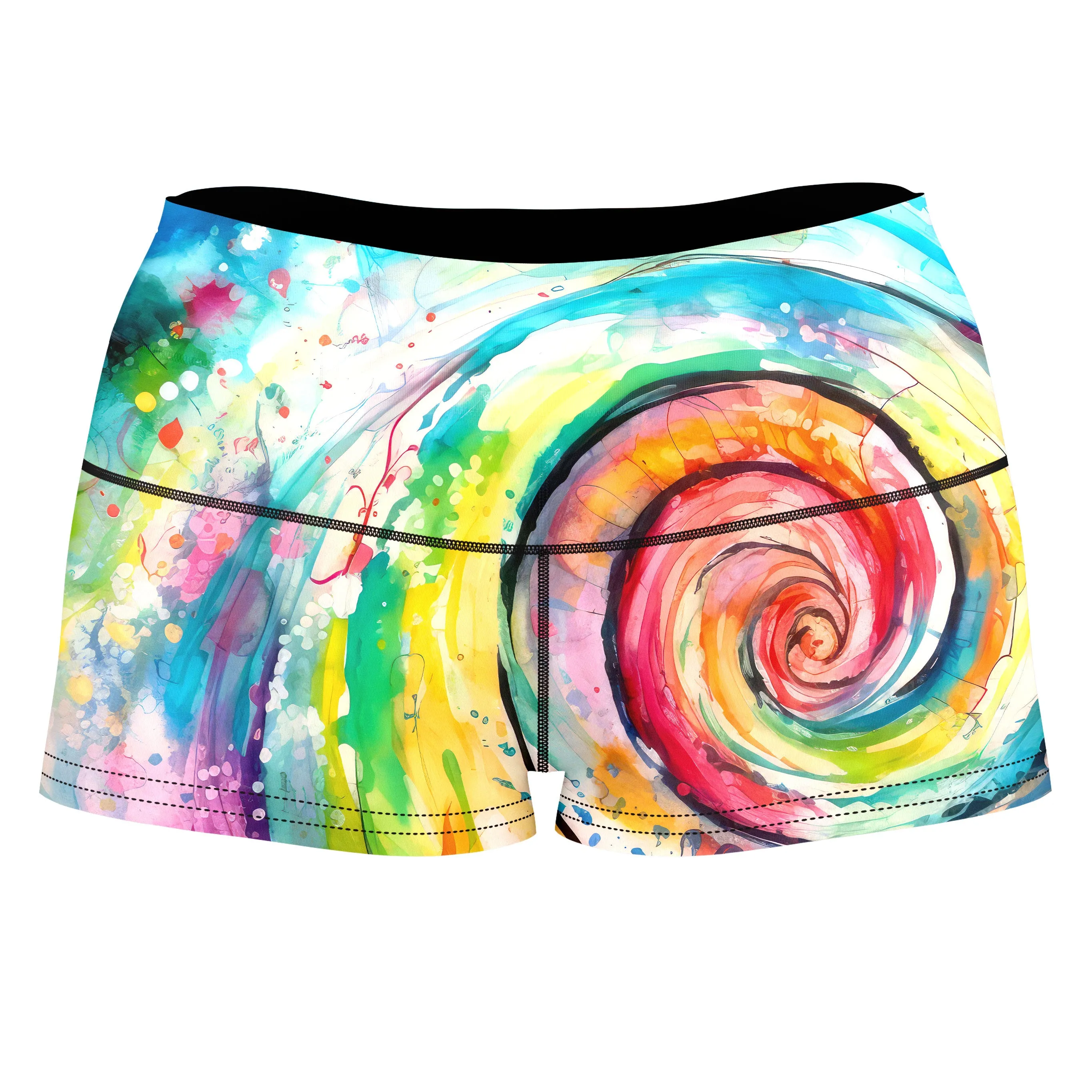 Water Color Swirl High-Waisted Women's Shorts sold by iEDM