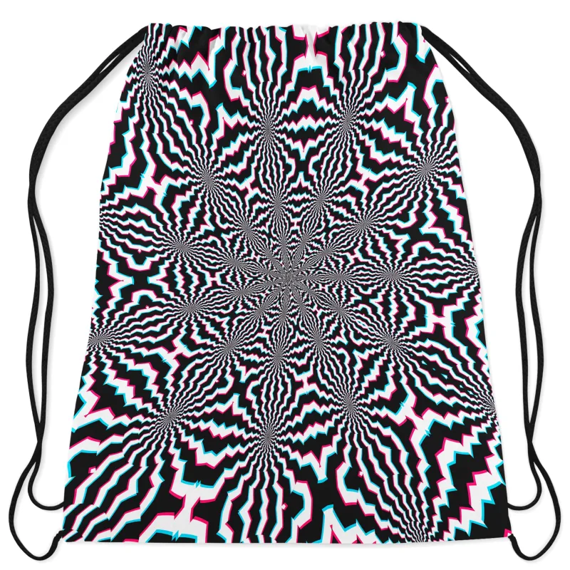 Fractal Ripples Drawstring Bag sold by iEDM