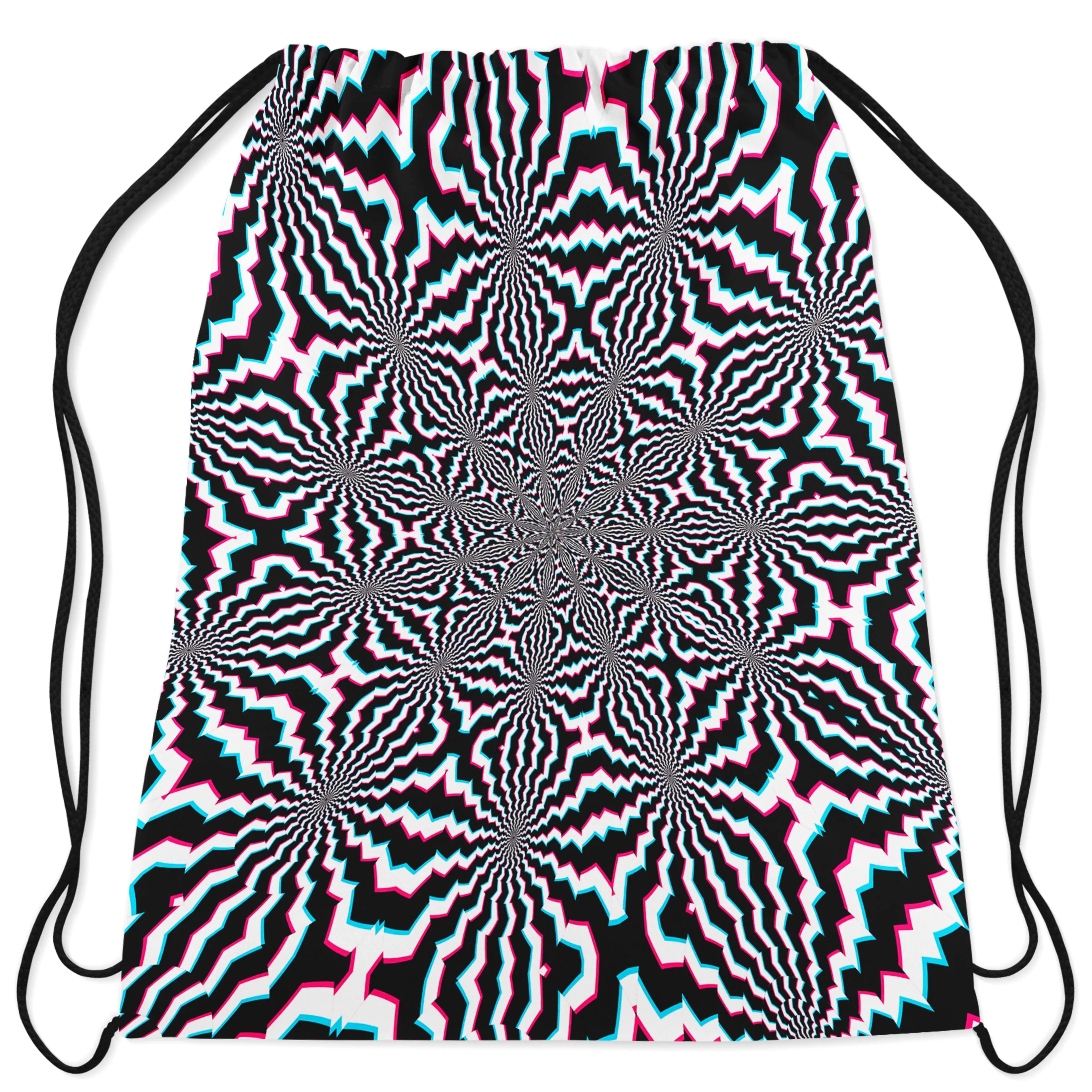 Fractal Ripples Drawstring Bag sold by iEDM