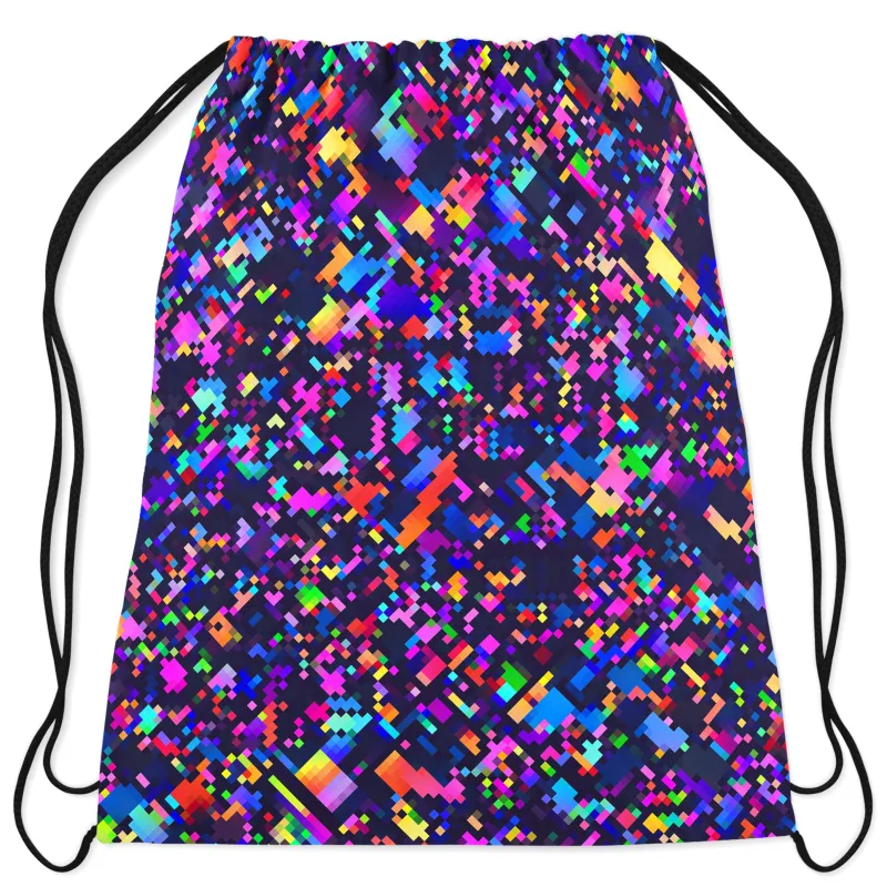 8-Bit Confetti Drawstring Bag sold by iEDM