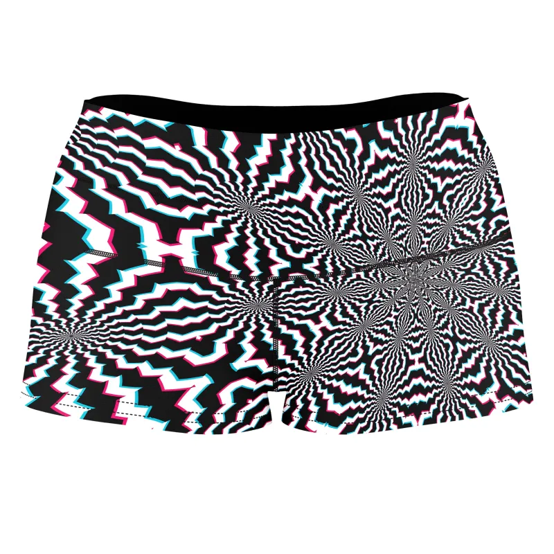 Fractal Ripples High-Waisted Women's Shorts sold by iEDM