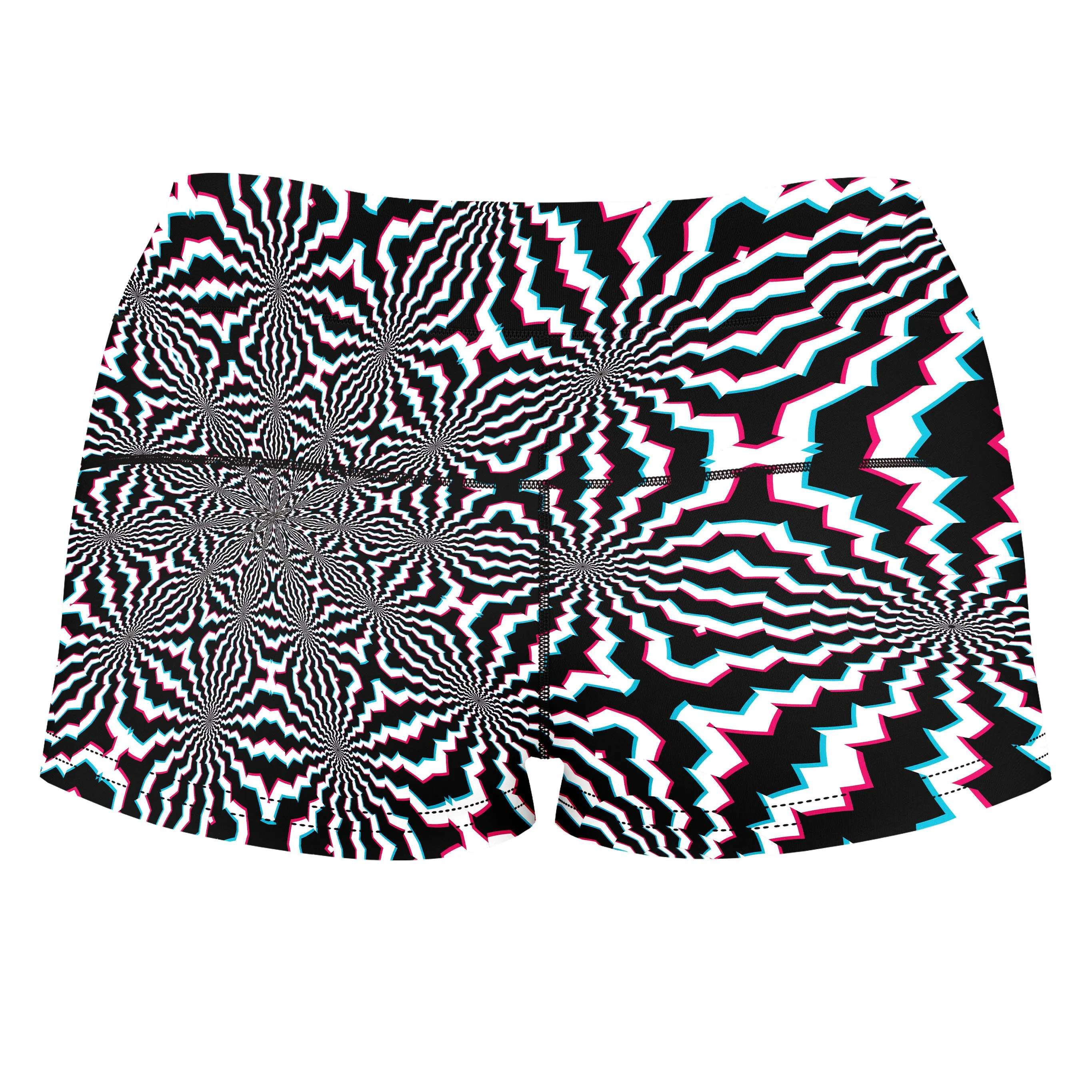 Fractal Ripples High-Waisted Women's Shorts sold by iEDM product image thumbnail 2