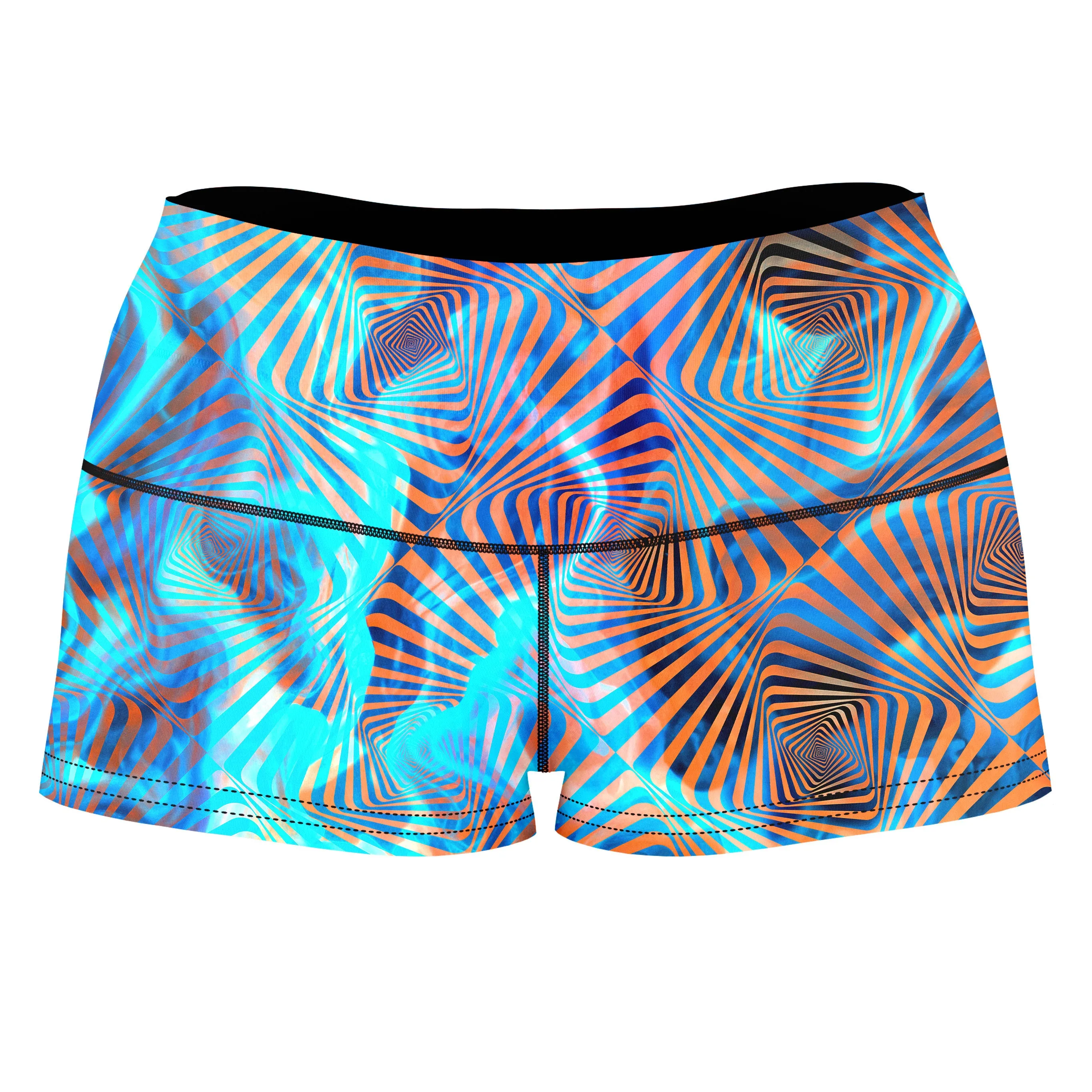 Aqua Plasma High-Waisted Women's Shorts sold by iEDM