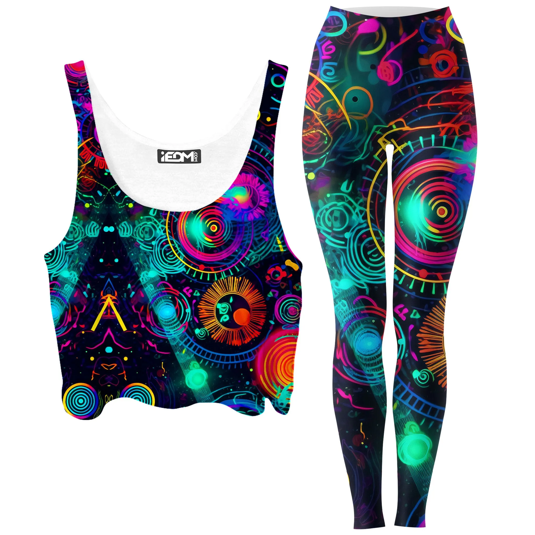 Retro Trip Crop Top and Leggings Combo sold by iEDM