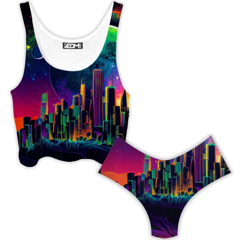 Back to Reality Crop Top and Booty Shorts Combo sold by iEDM