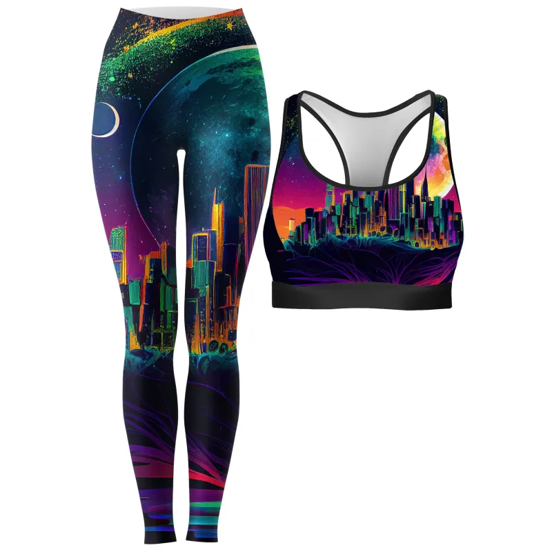 Back to Reality Rave Bra and Leggings Combo sold by iEDM