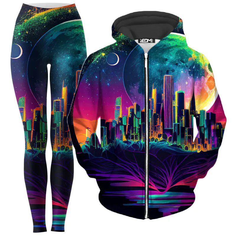 Back to Reality Zip-Up Hoodie and Leggings Combo sold by iEDM