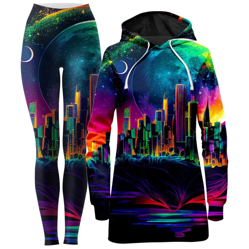 Back to Reality Hoodie Dress and Leggings Combo sold by iEDM