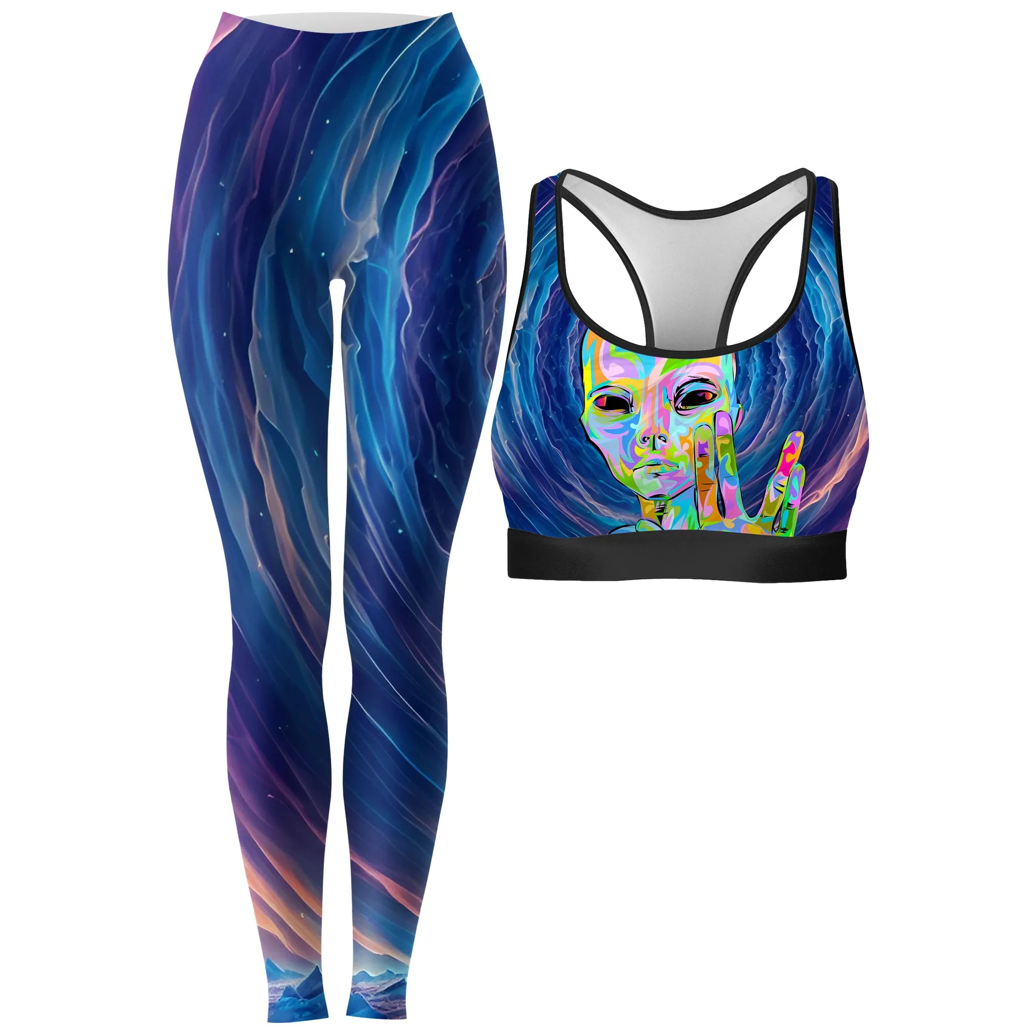 I Come in Peace Rave Bra and Leggings Combo sold by iEDM