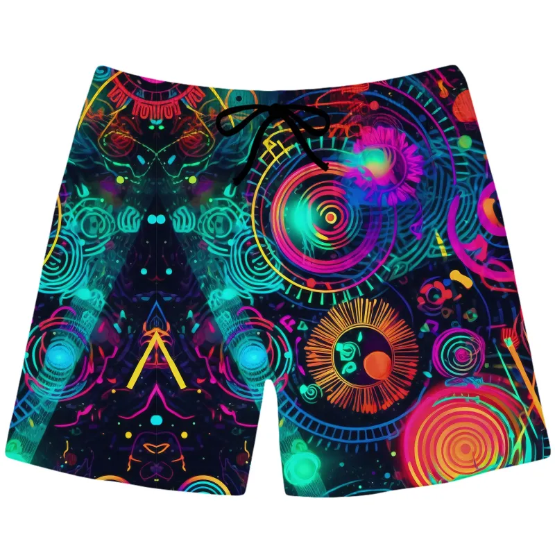 Retro Trip Swim Trunks sold by iEDM