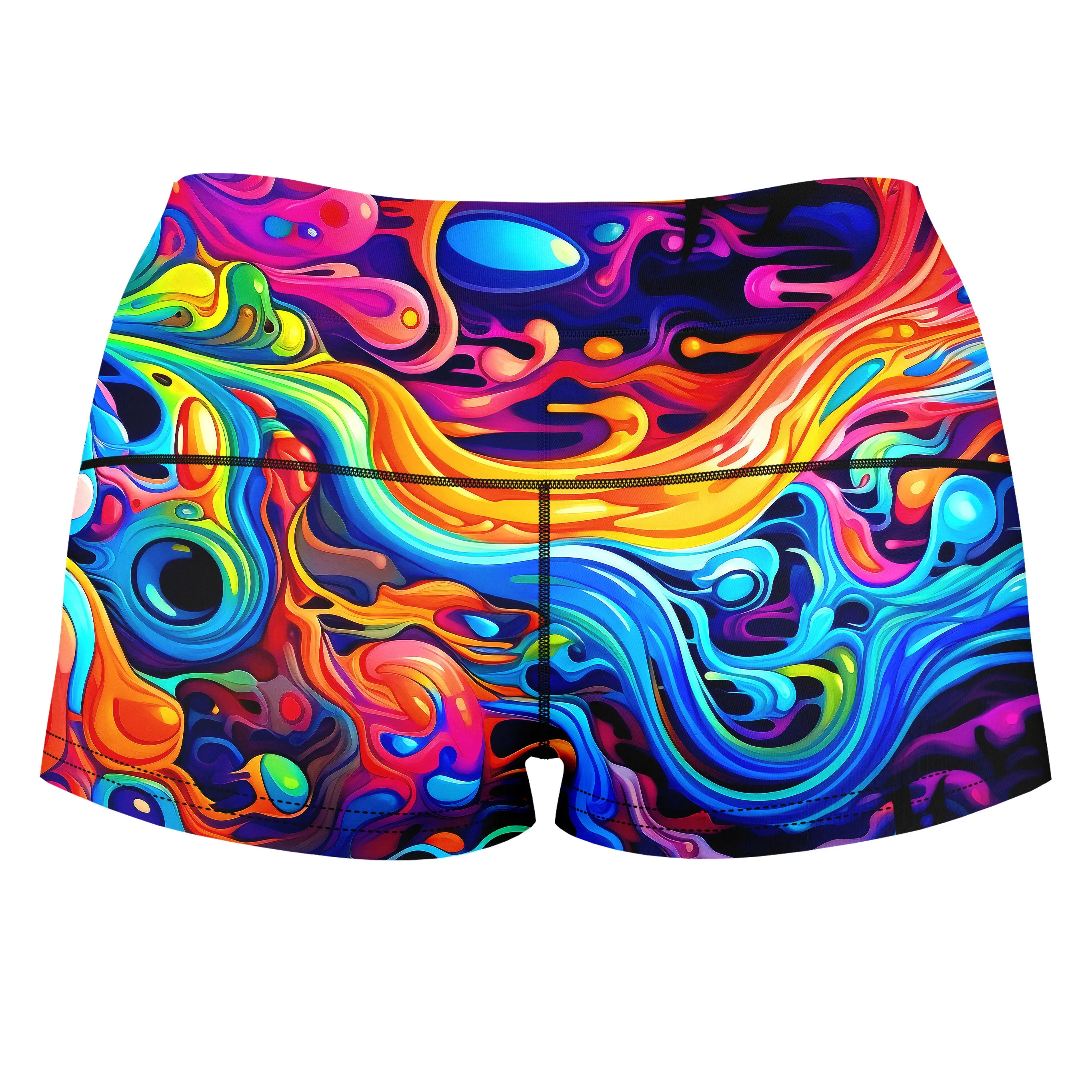 Kandi Swirl High-Waisted Women's Shorts sold by iEDM product image thumbnail 2