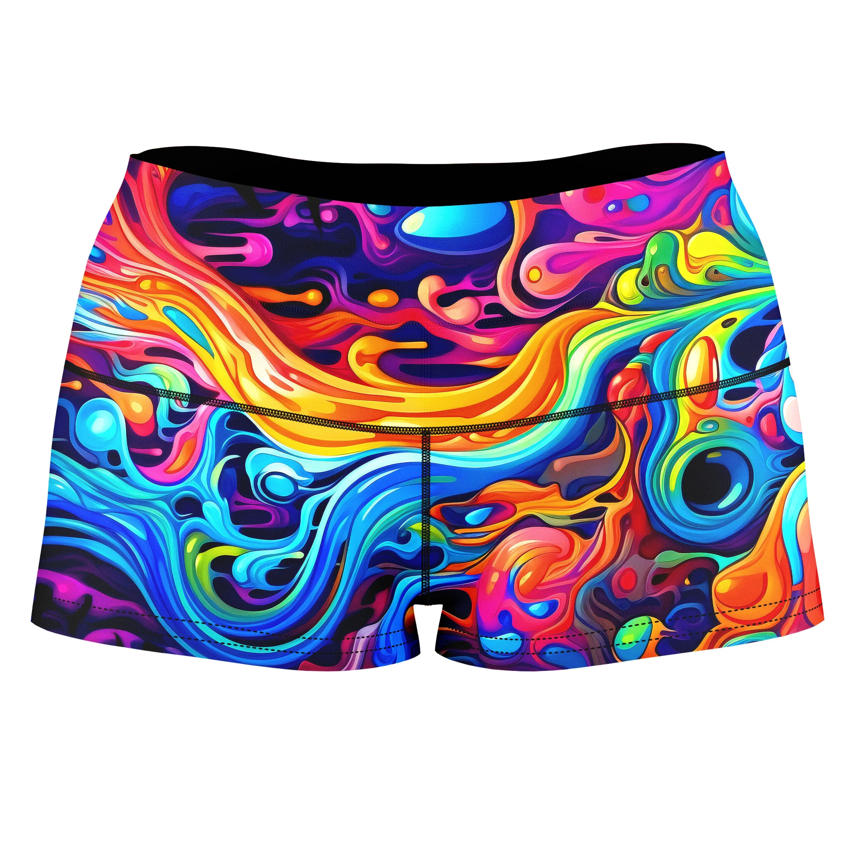 Kandi Swirl High-Waisted Women's Shorts sold by iEDM