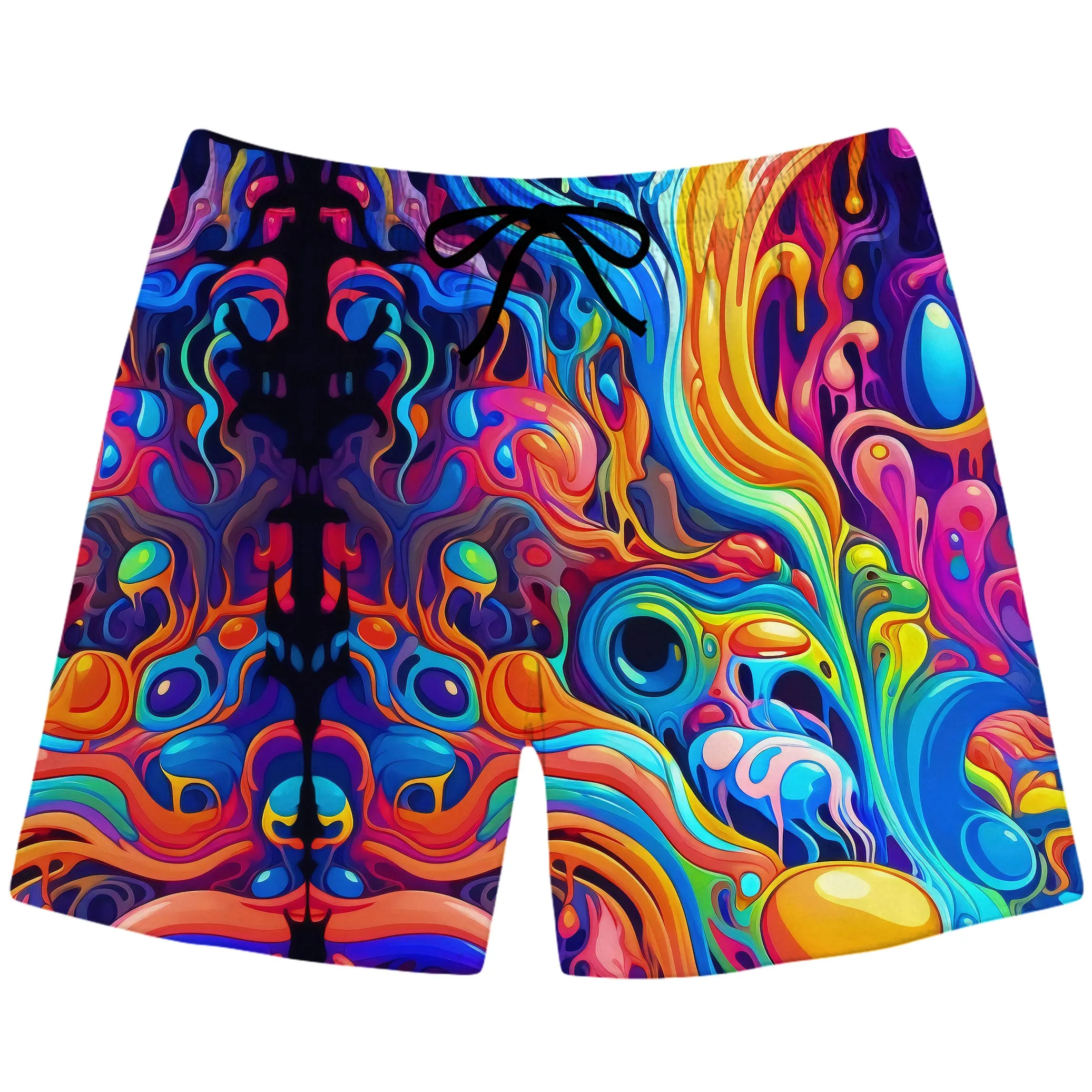 Kandi Swirl Swim Trunks sold by iEDM