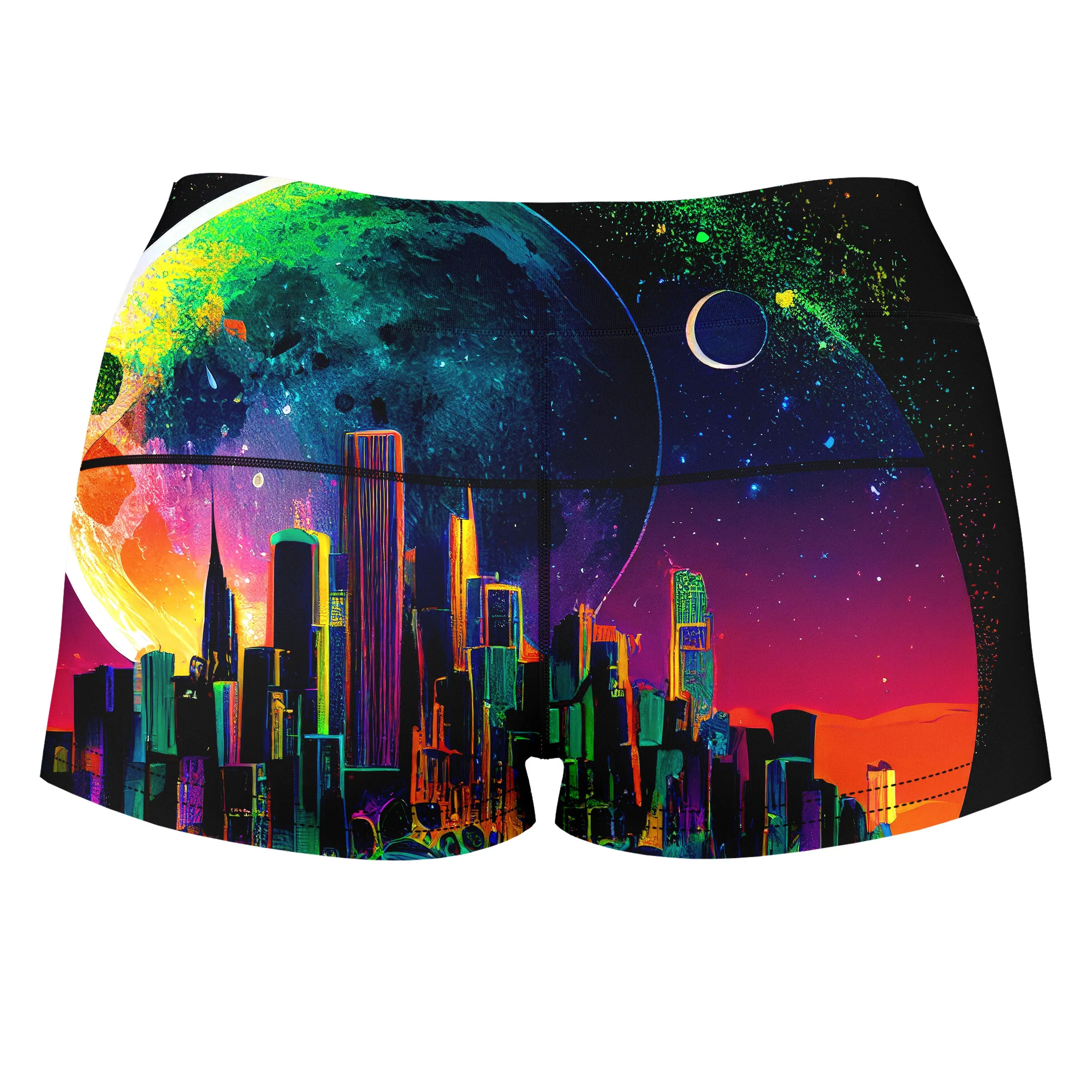 Back to Reality High-Waisted Women's Shorts sold by iEDM product image thumbnail 2