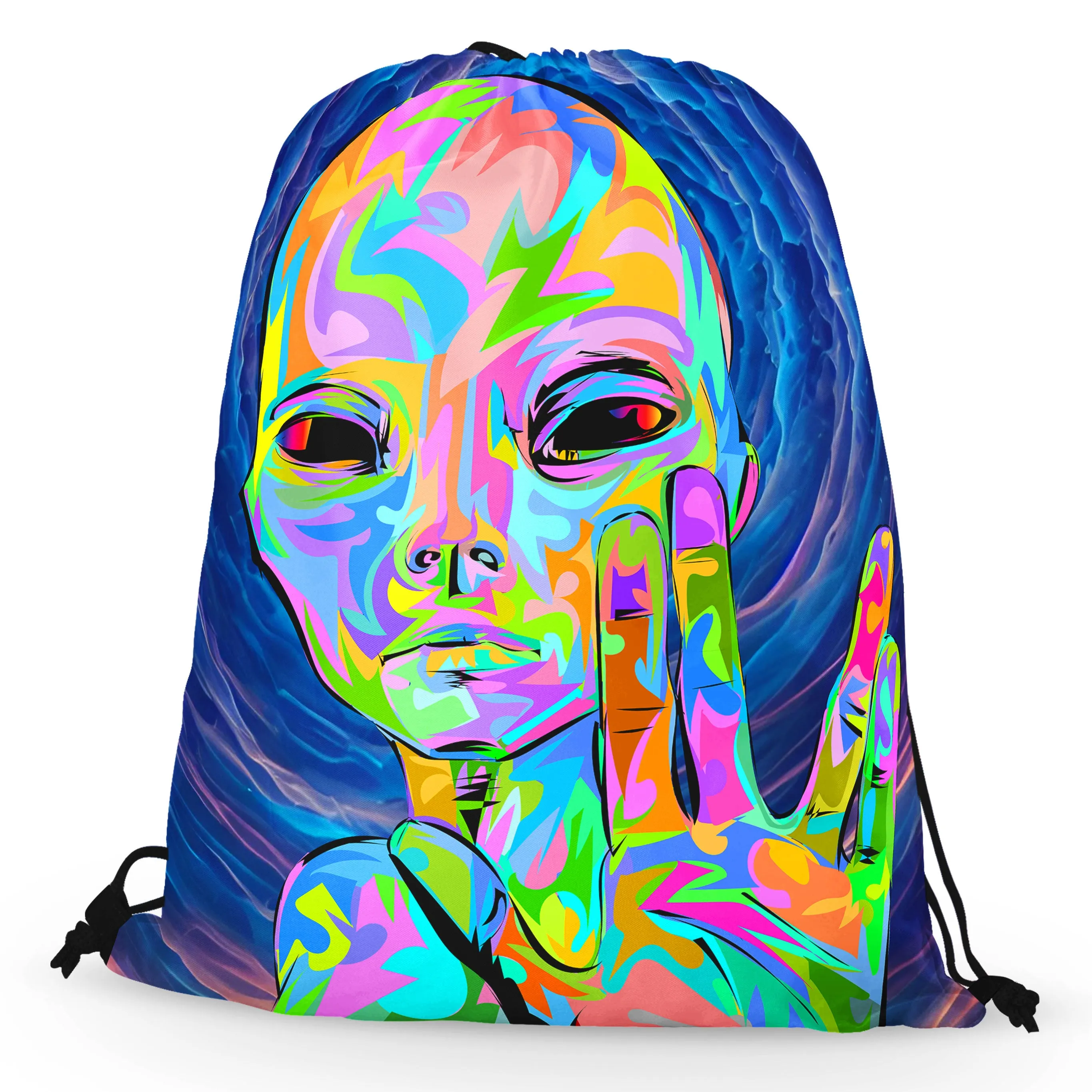I Come in Peace Drawstring Bag sold by iEDM product image thumbnail 2