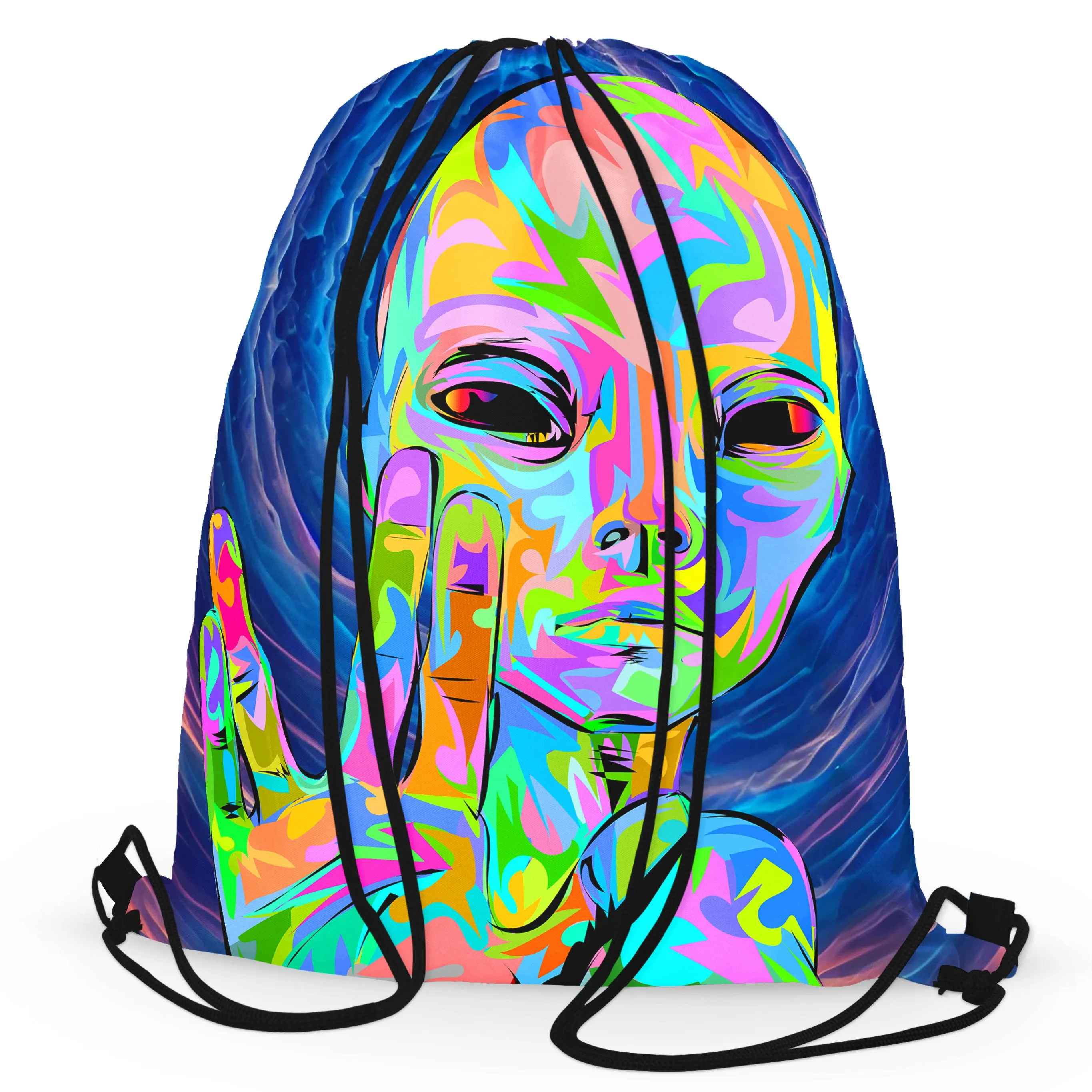 I Come in Peace Drawstring Bag sold by iEDM product image thumbnail 3