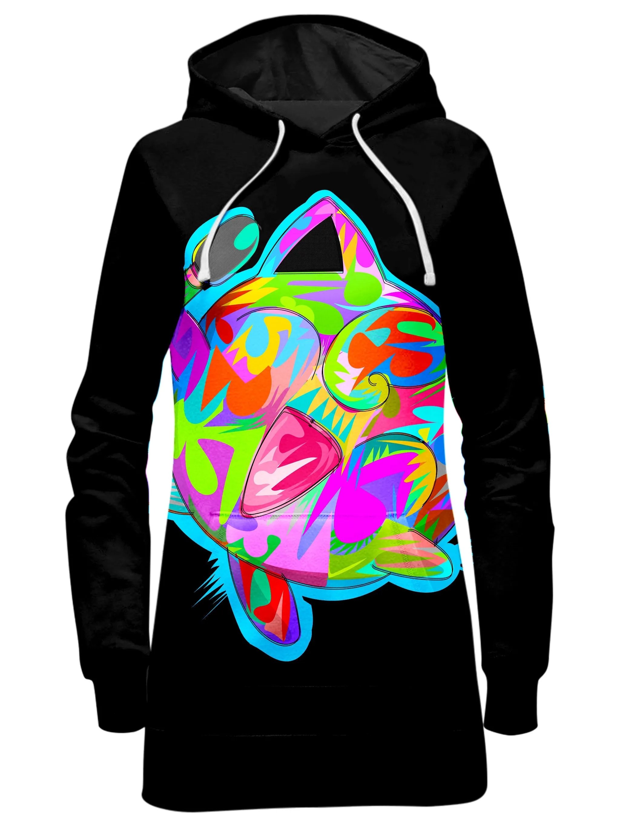 Jiggly Black Hoodie Dress sold by iEDM