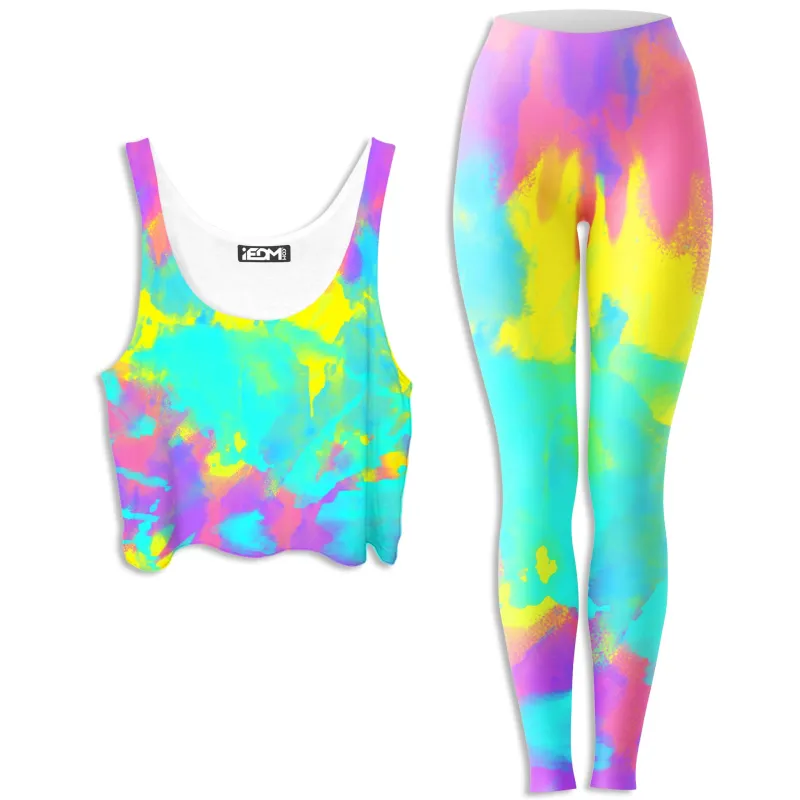 Summer Vibes Crop Top and Leggings Combo sold by iEDM