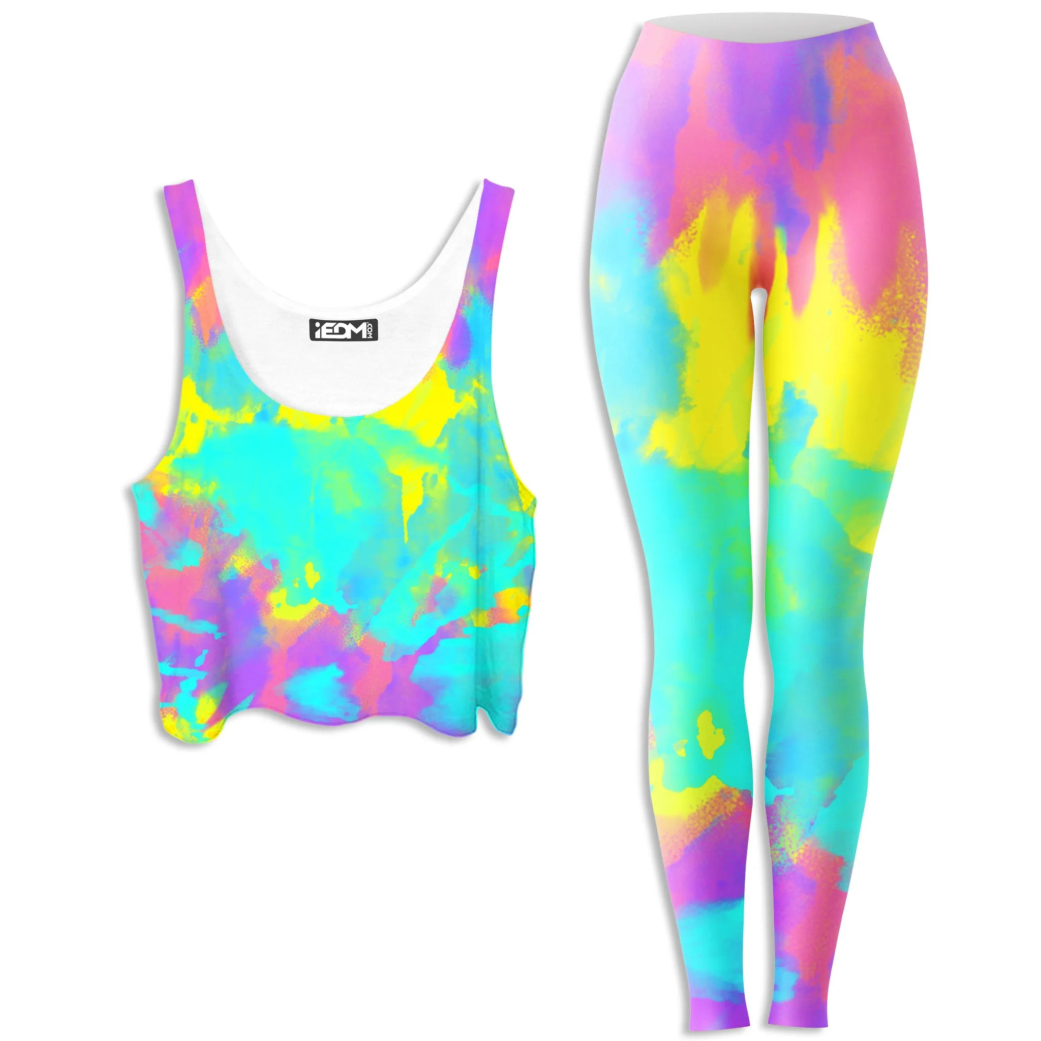Summer Vibes Crop Top and Leggings Combo sold by iEDM