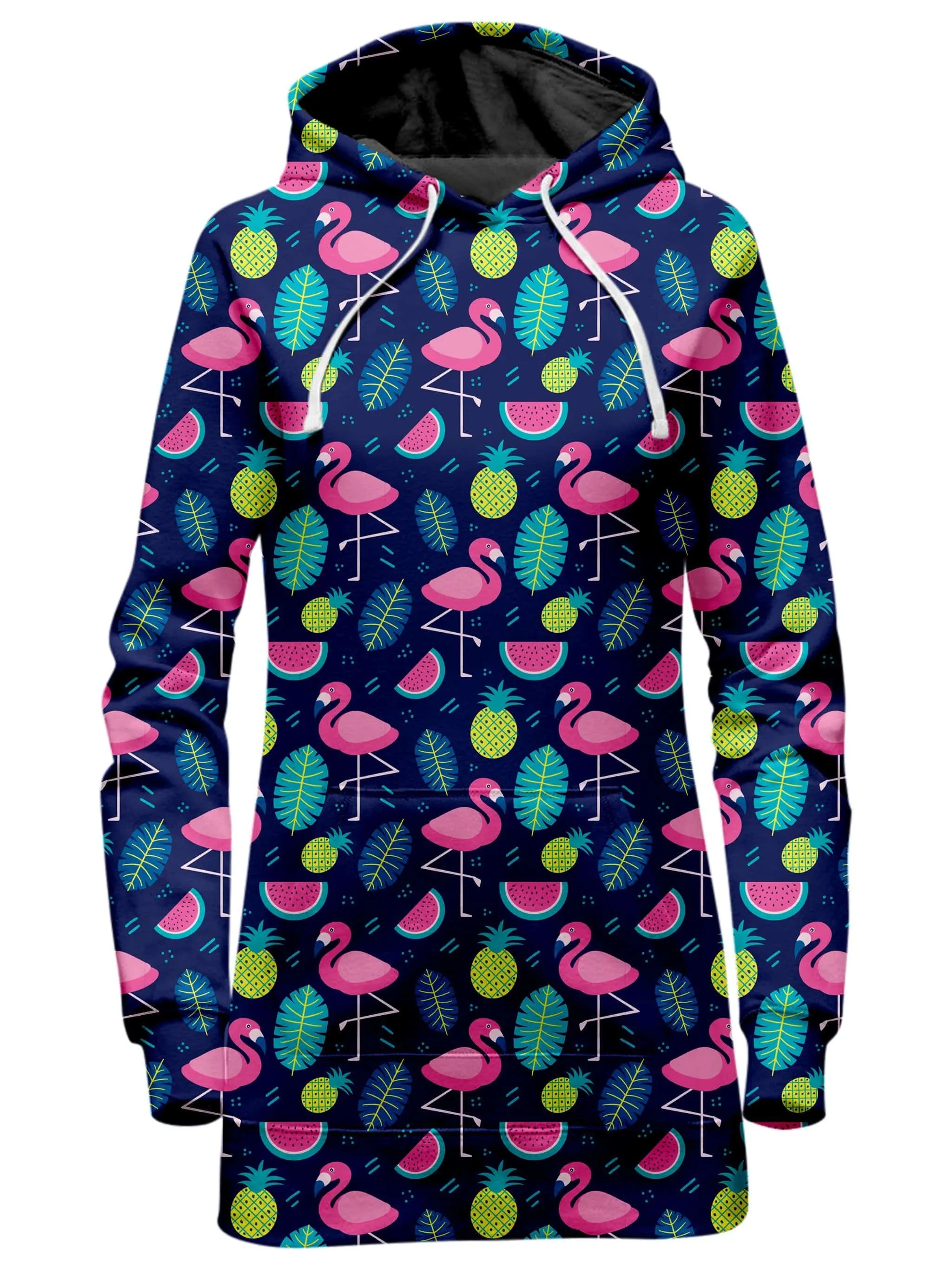 Neon Flamingos Hoodie Dress and Leggings Combo sold by iEDM product image thumbnail 2
