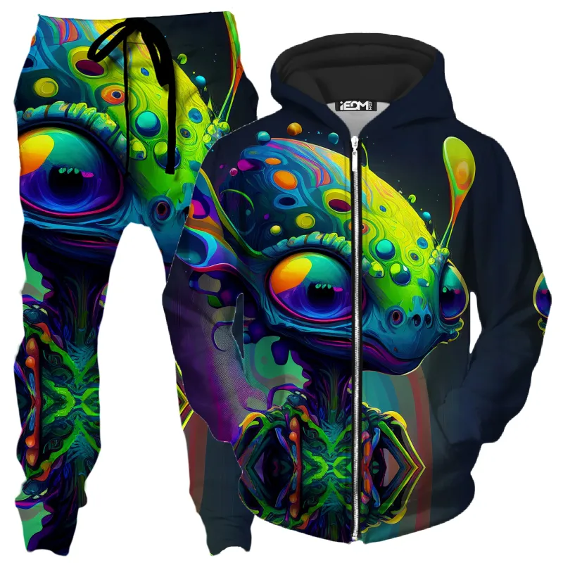 Friendly Visitors Zip-Up Hoodie and Joggers Combo made by iEDM