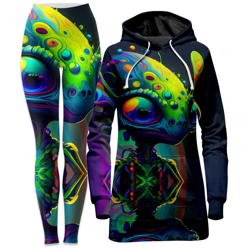 Friendly Visitors Hoodie Dress and Leggings Combo sold by iEDM
