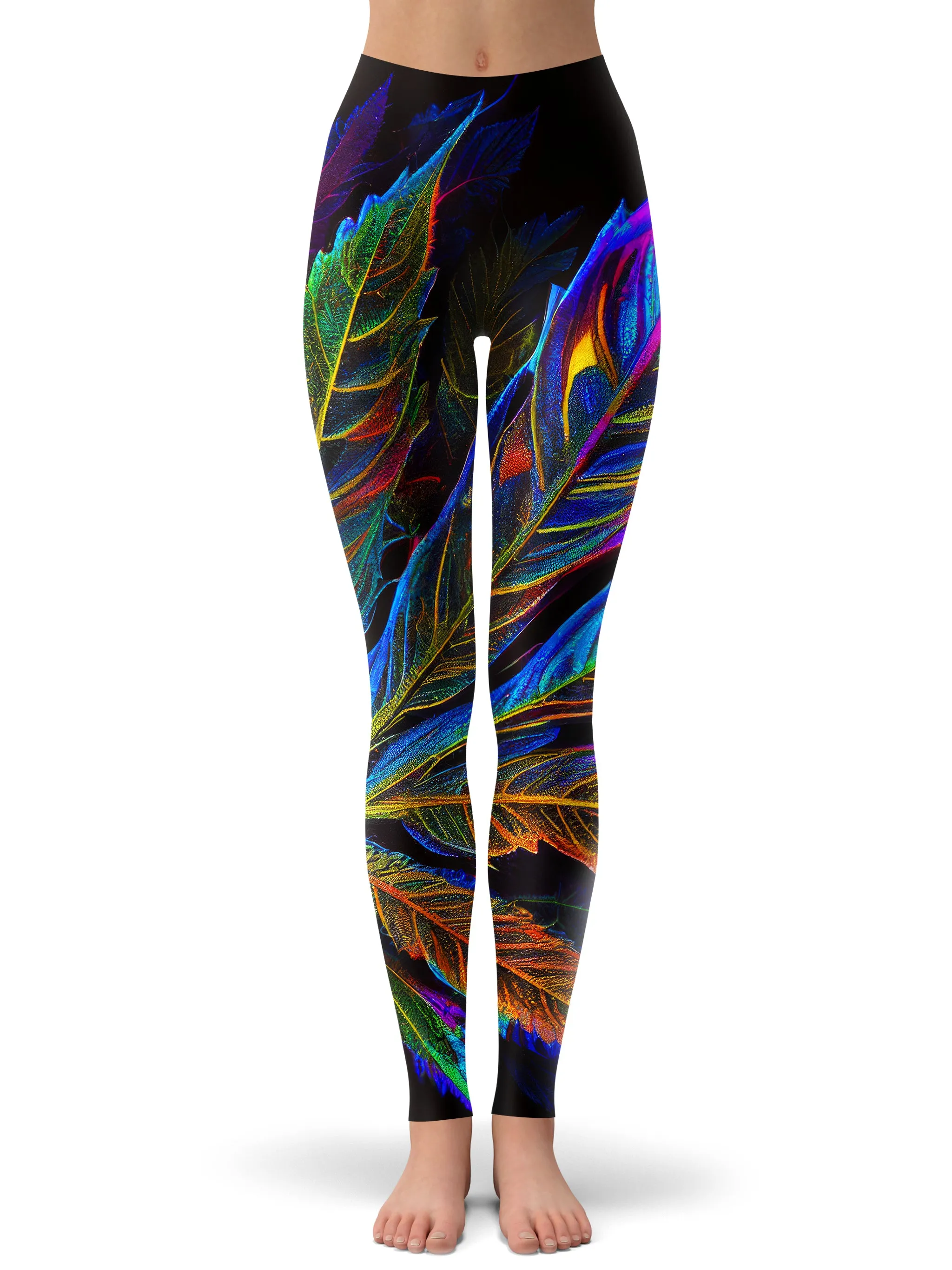 Blacklight Weed Rave Bra and Leggings Combo sold by iEDM product image thumbnail 3