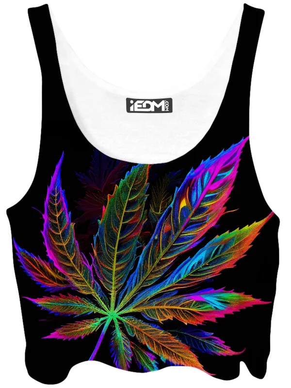 Blacklight Weed Crop Top sold by iEDM