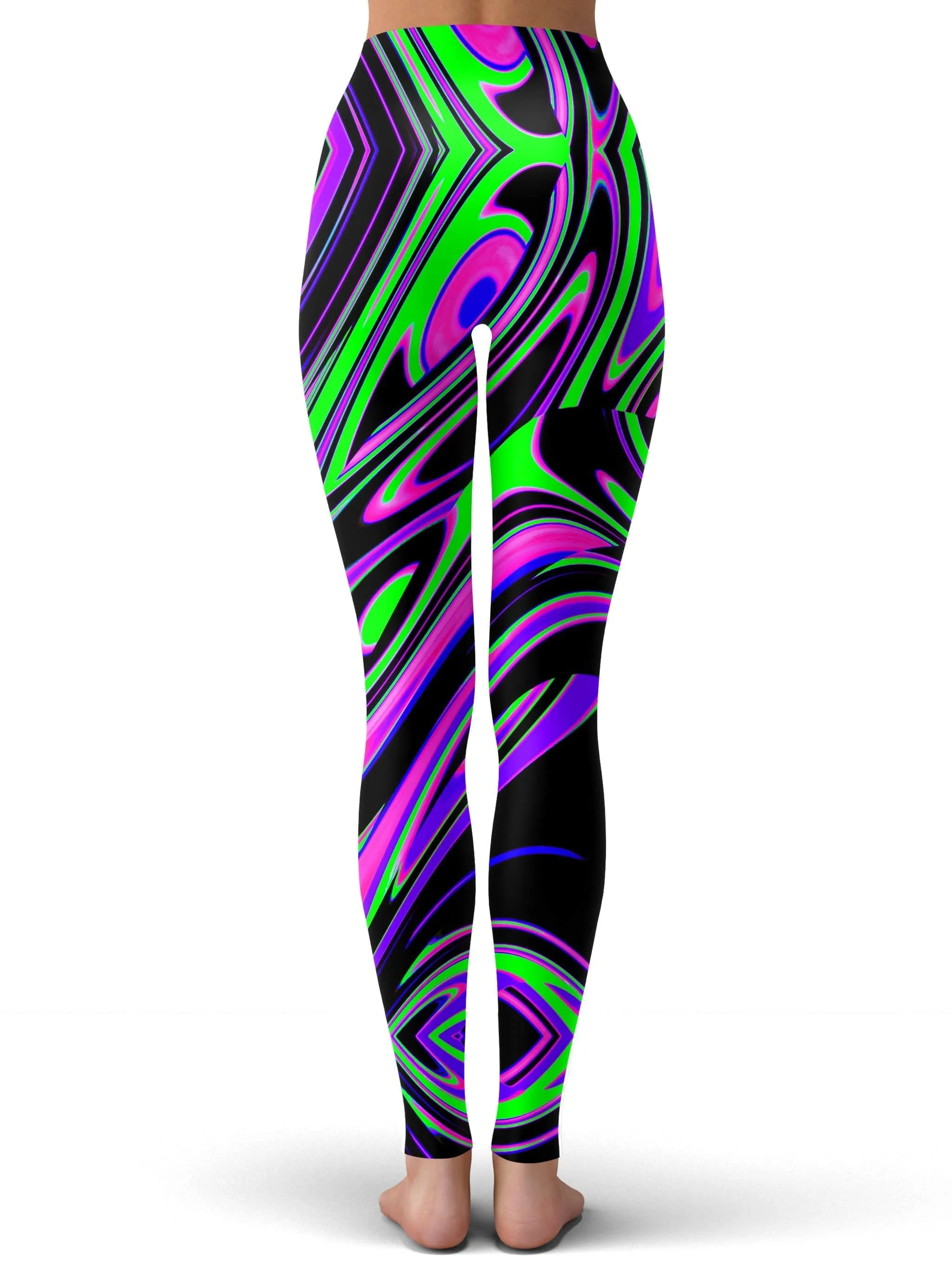 Violet and Lime Blackout Drip Leggings sold by iEDM product image thumbnail 3