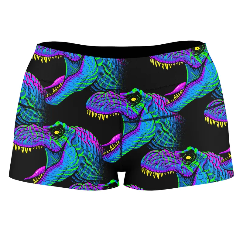 Jurassic High-Waisted Women's Shorts made by iEDM