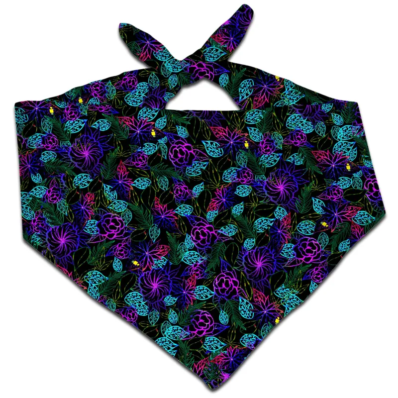 Light Night Floral Bandana sold by iEDM