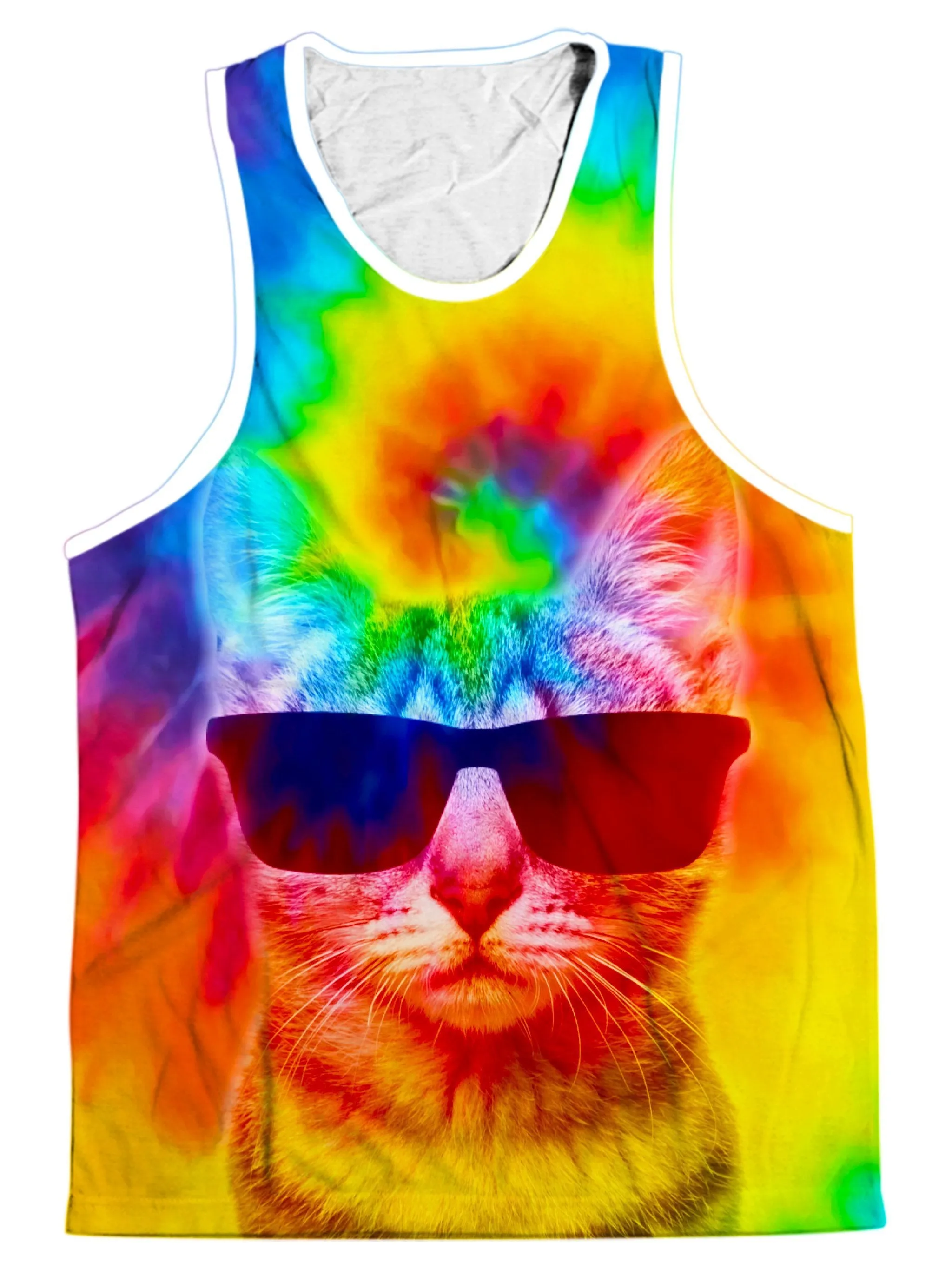 Kitten Tie-Dye Men's Tank sold by iEDM