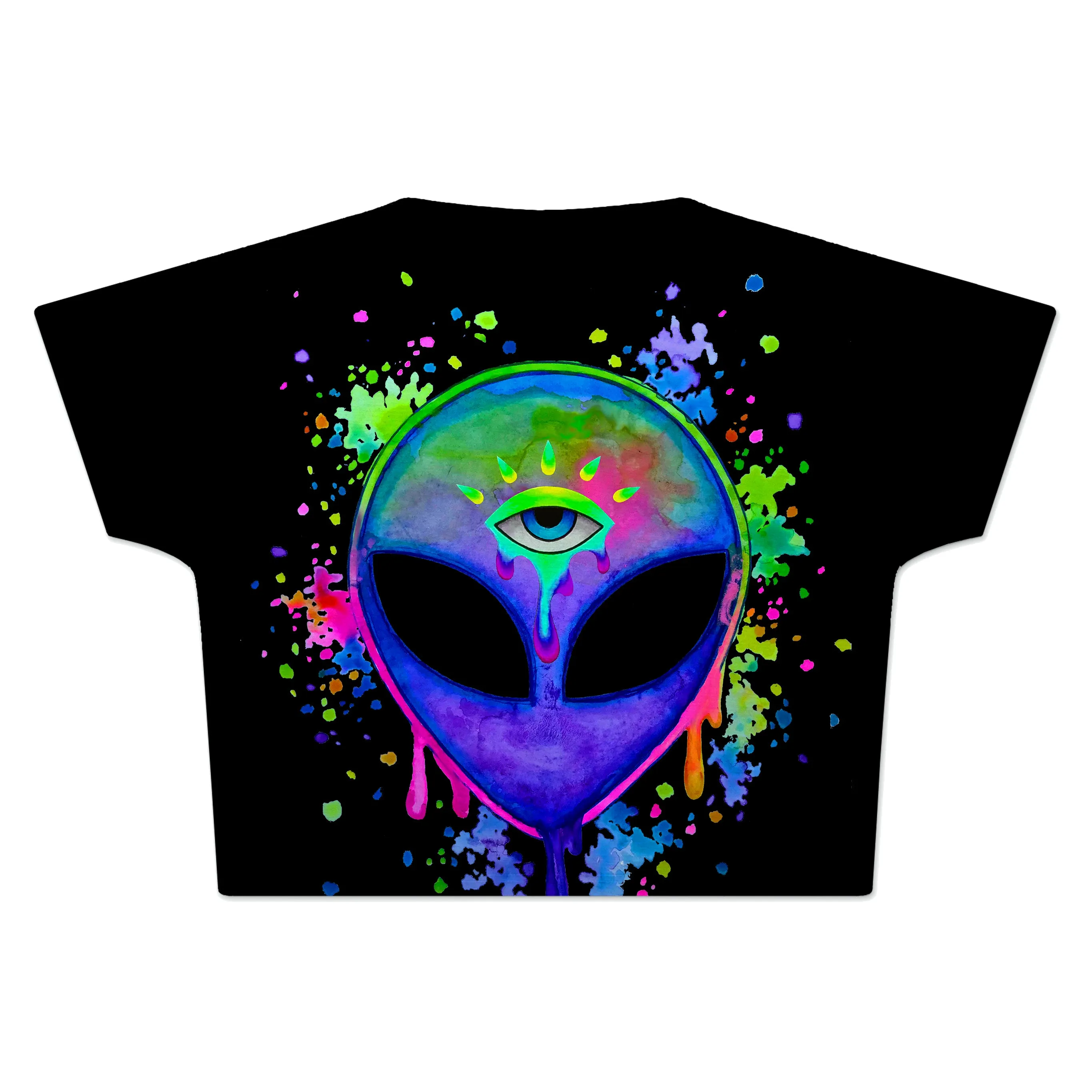 Splatter Alien Crop Tee sold by iEDM product image thumbnail 2