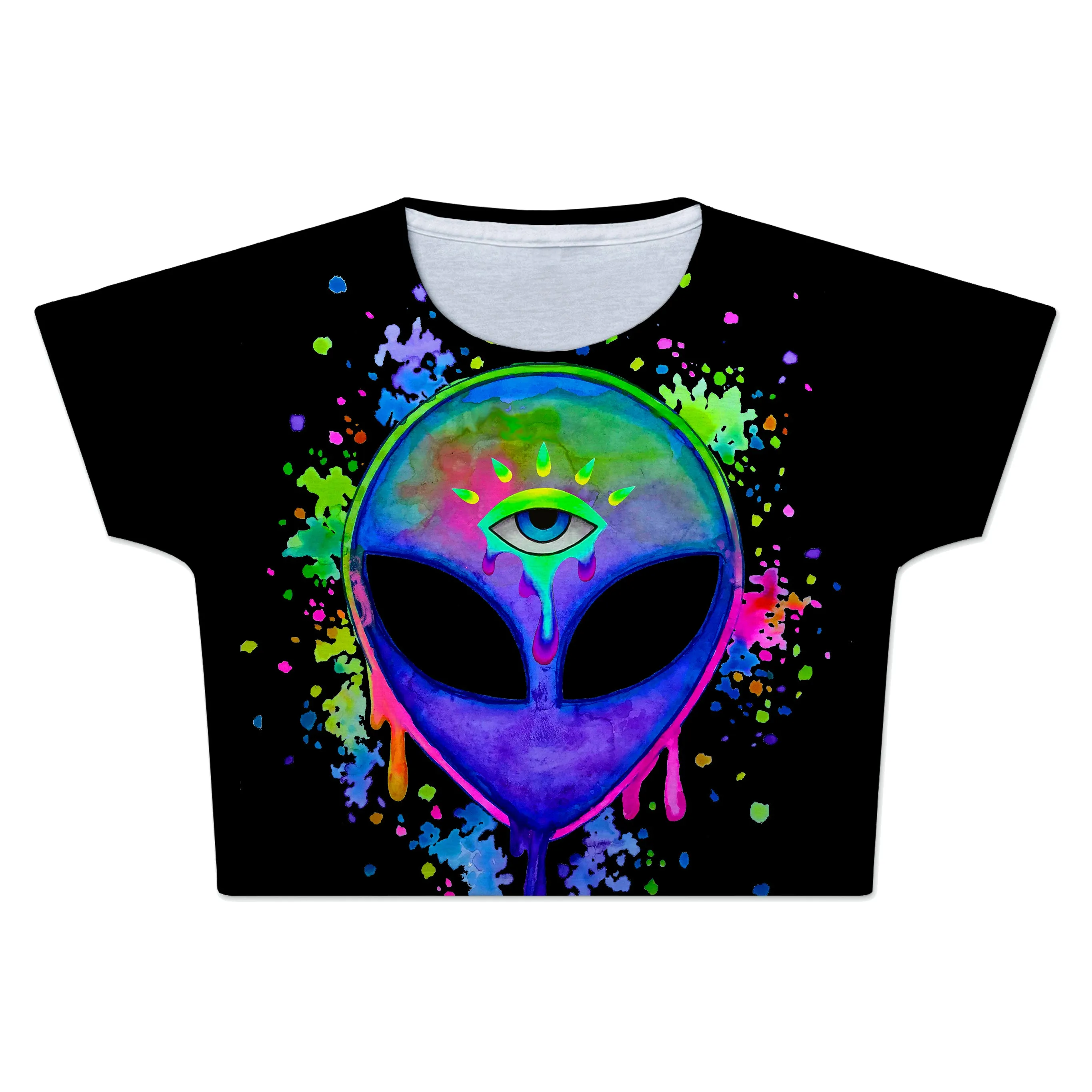 Splatter Alien Crop Tee sold by iEDM