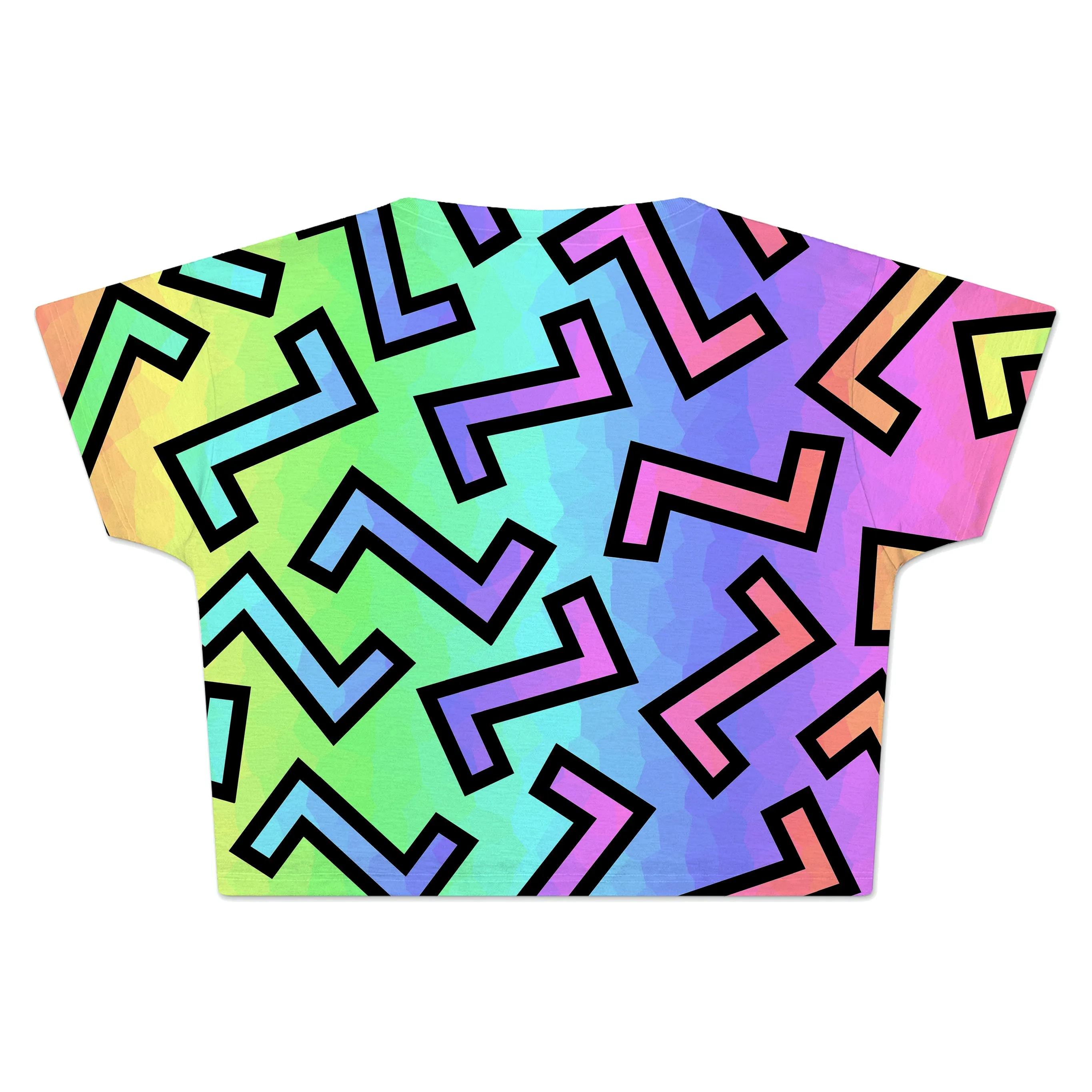 80s Rainbow Crop Tee sold by iEDM product image thumbnail 2