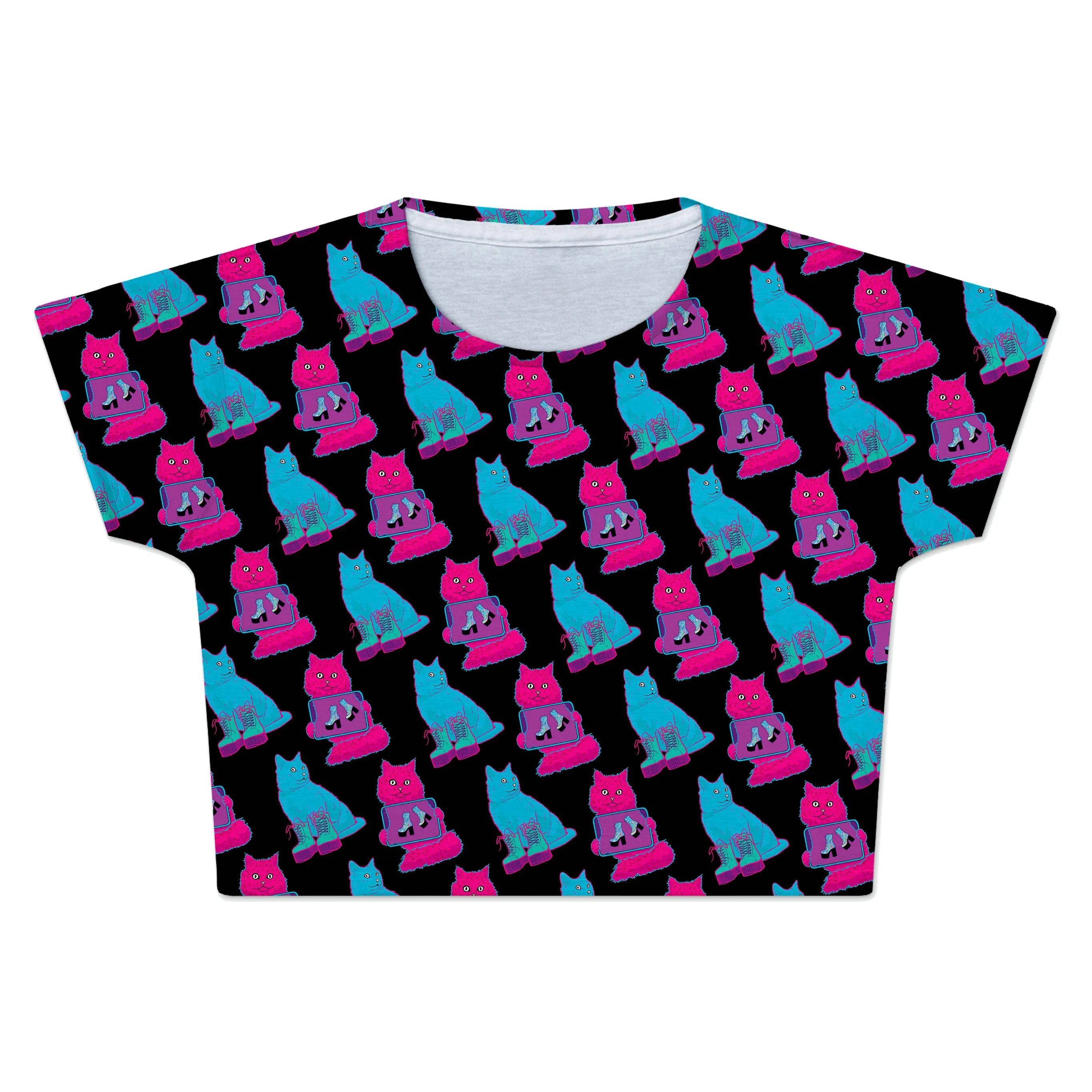 Boots N Cats Crop Tee sold by iEDM