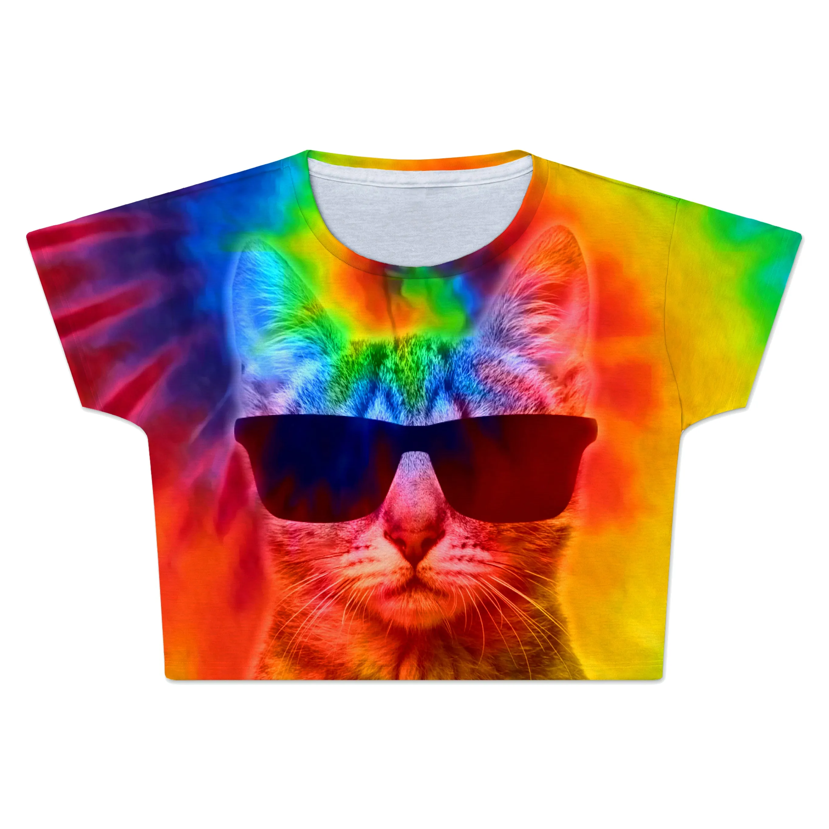 Kitten Tie-Dye Crop Tee sold by iEDM
